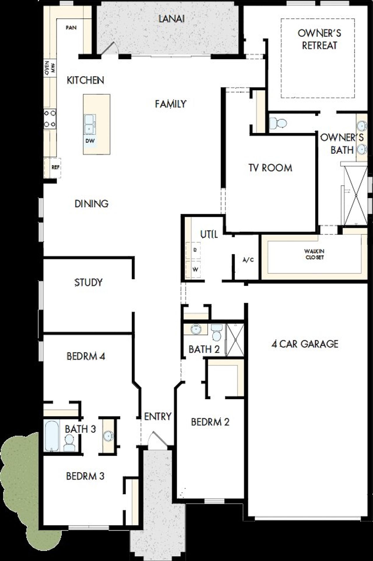 2D floor plan layout of this home in Coasterra, Palmetto, FL (Image 2).