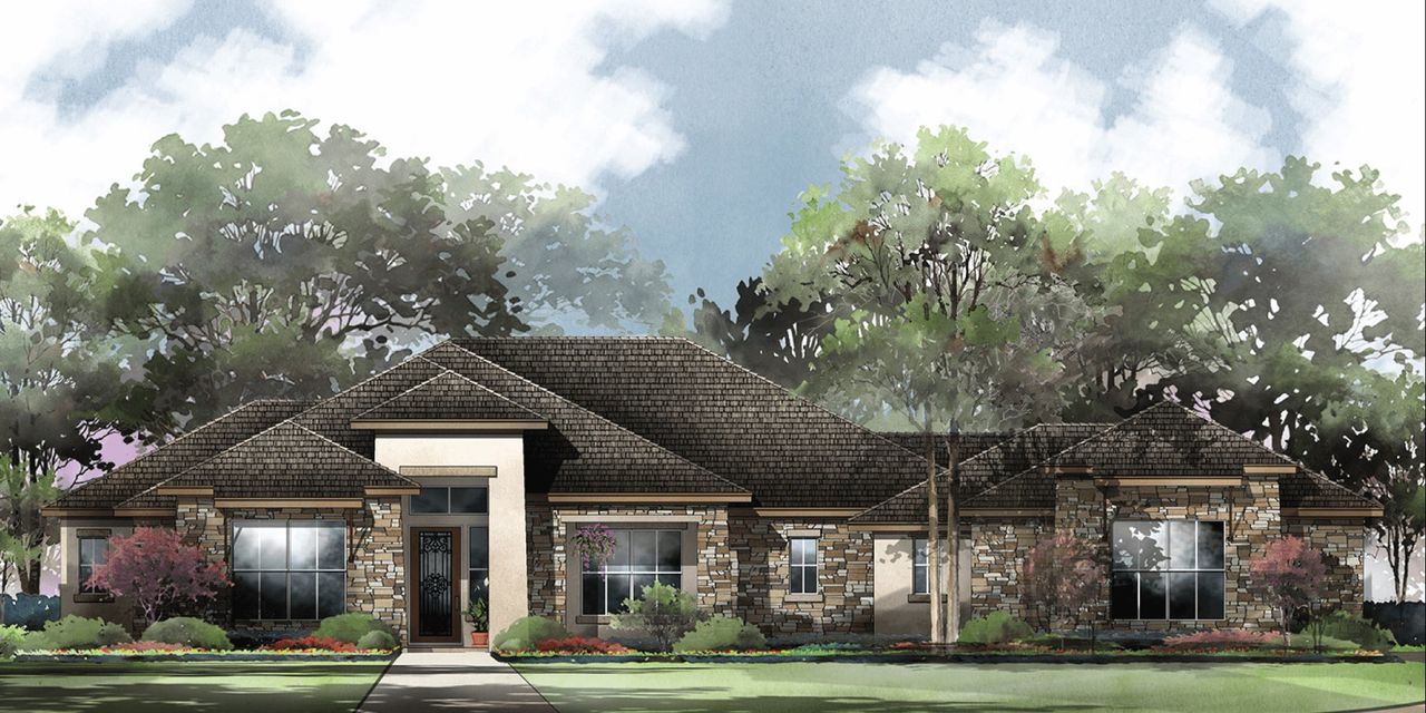 Cologne Floor Plan in Enchanted Bluff, Garden Ridge | Sitterle Homes Elevation B Cologne Floor Plan in Enchanted Bluff, Garden Ridge | Sitterle Homes Elevation B