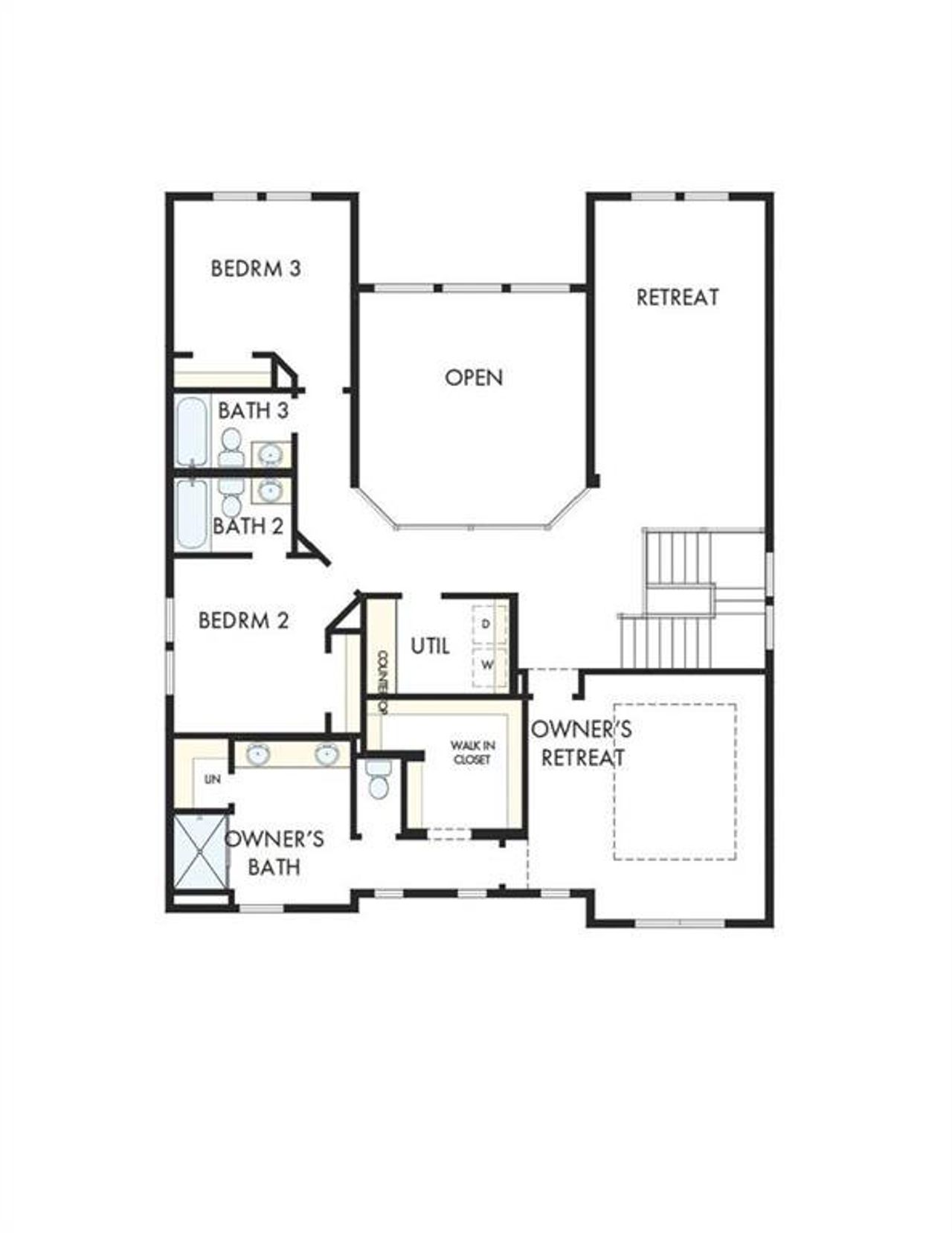2D floor plan layout of this home in Settingdown Farms, Cumming, GA (Image 2).