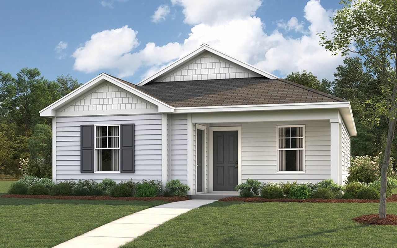 Representative exterior photo of a completed home built from the Perry by D.R. Horton in Lake Terrace, LaFayette, GA (Image 2). Representative exterior photo of a completed home built from the Perry by D.R. Horton in Lake Terrace, LaFayette, GA (Image 2).