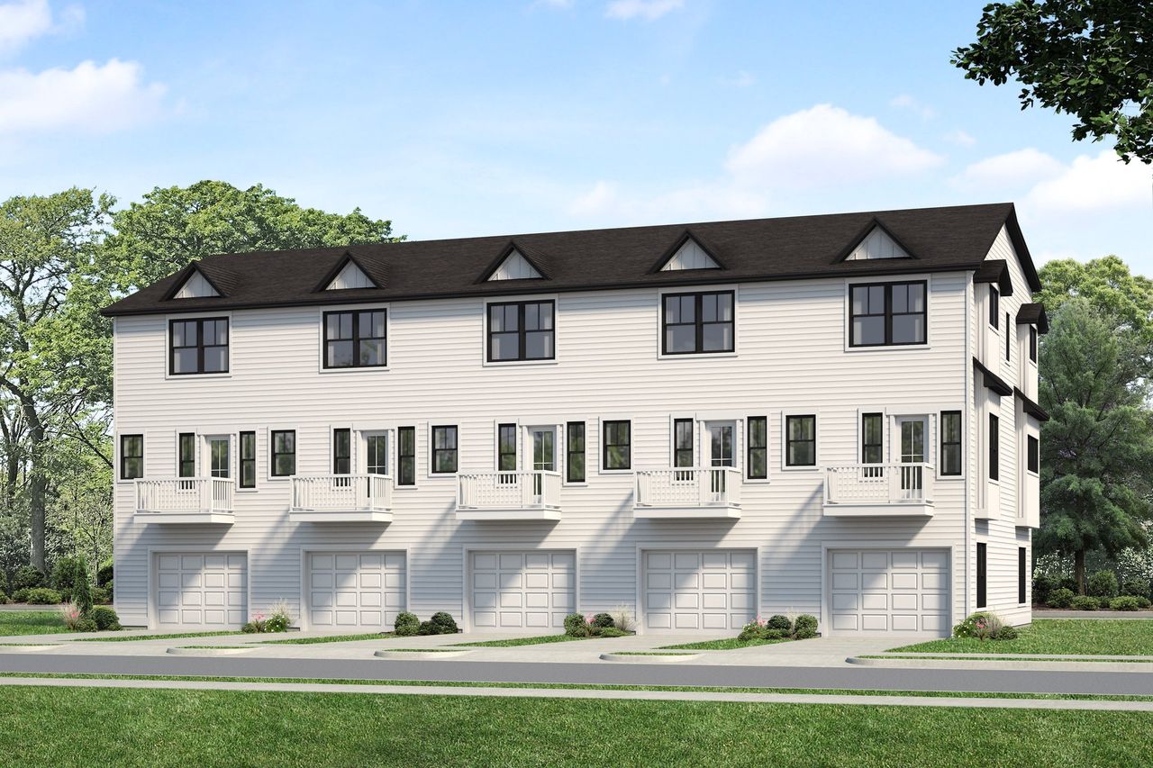 Front exterior of a new home in Renaissance Place, Greenville, SC, highlighting curb appeal (Image 2).