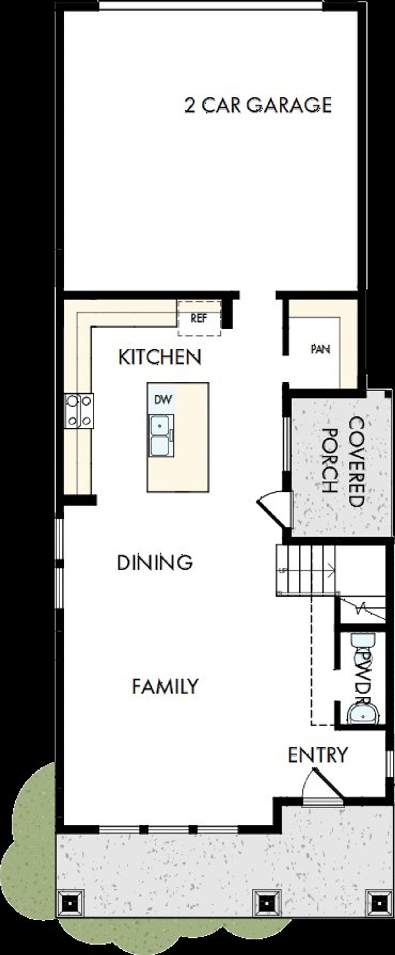 2D floor plan layout of this home in Jubilee - Cottages Row Collection, Hockley, TX (Image 2).