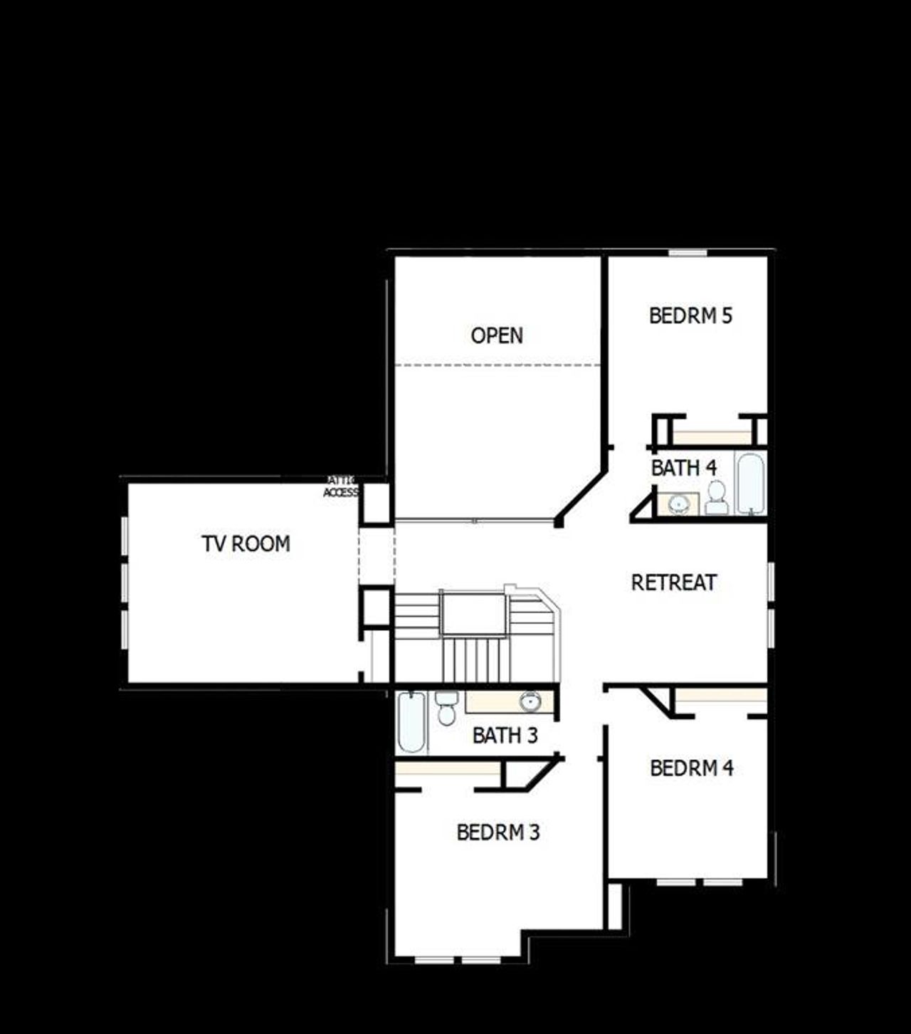 2D floor plan layout of this home in The Ridge at Northlake, Northlake, TX (Image 2). 2D floor plan layout of this home in The Ridge at Northlake, Northlake, TX (Image 2).