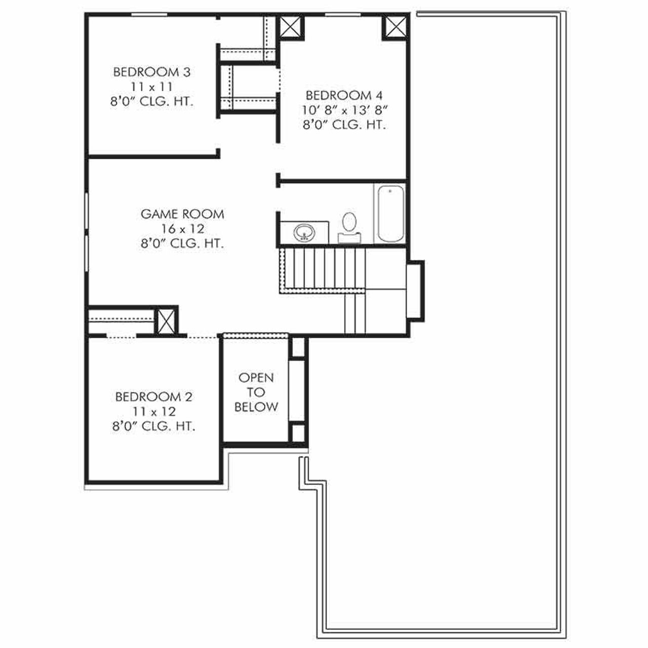 2D floor plan layout for the Kempton by Century Communities in Audubon, Magnolia, TX (Image 2). 2D floor plan layout for the Kempton by Century Communities in Audubon, Magnolia, TX (Image 2).
