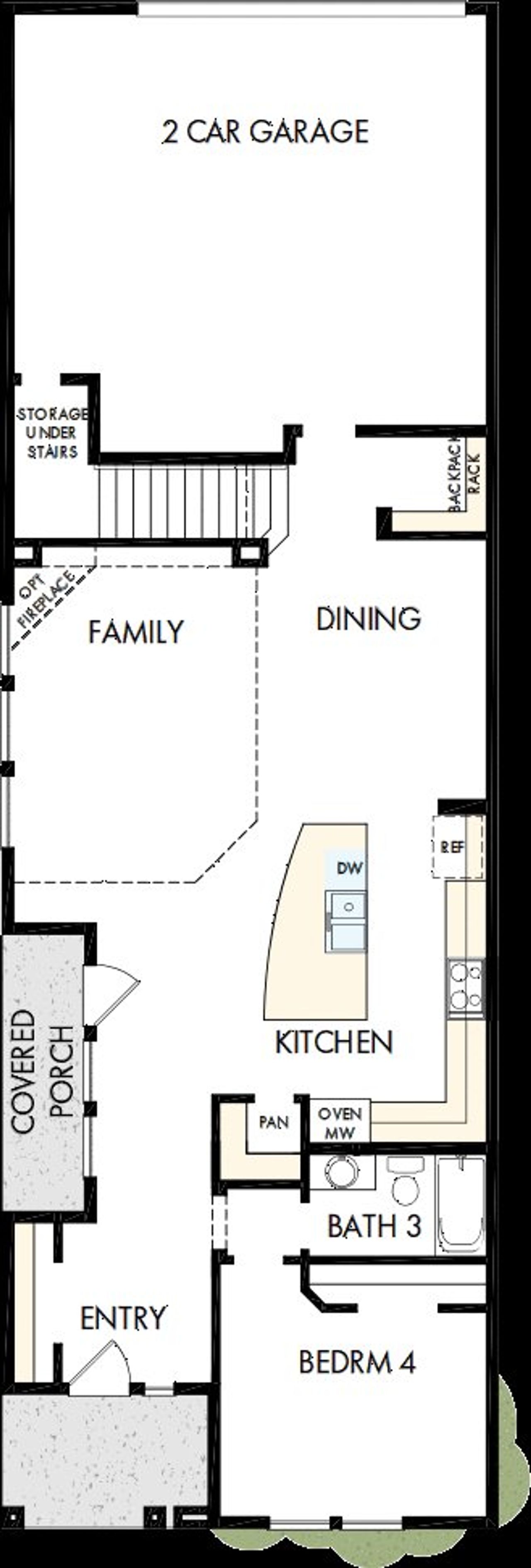 2D floor plan layout of this home in Walsh Cottage, Fort Worth, TX (Image 2).