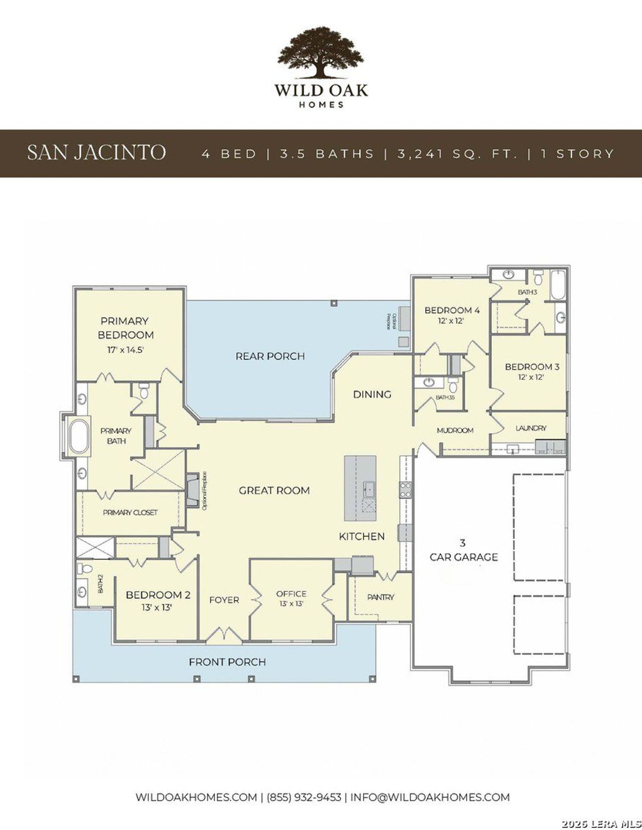 2D floor plan layout of this home in , La Vernia, TX (Image 2).