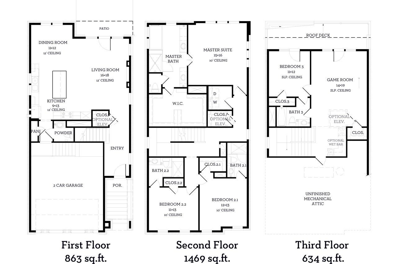 2D floor plan layout of this home in Spyglass, Austin, TX (Image 2).