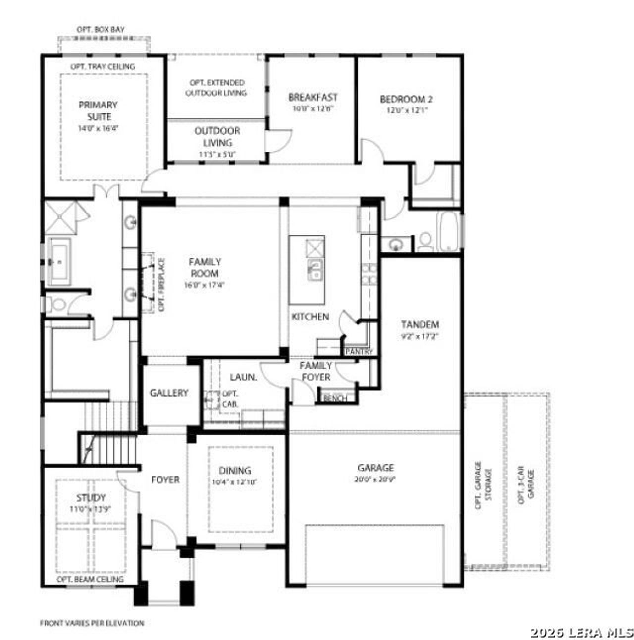 2D floor plan layout of this home in Ventana - 60', Bulverde, TX (Image 2). 2D floor plan layout of this home in Ventana - 60', Bulverde, TX (Image 2).