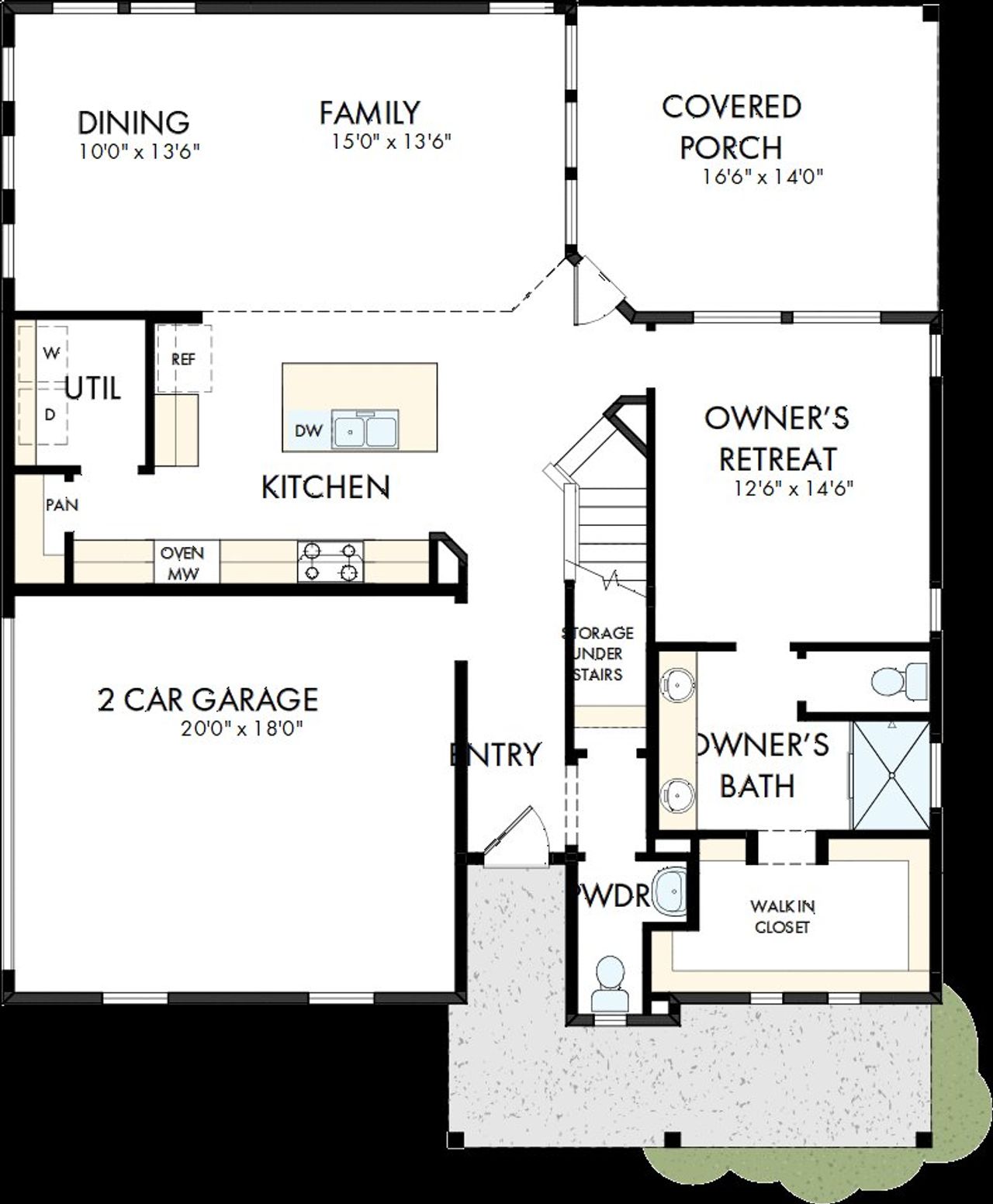 2D floor plan layout of this home in Walsh Gardens, Fort Worth, TX (Image 2).