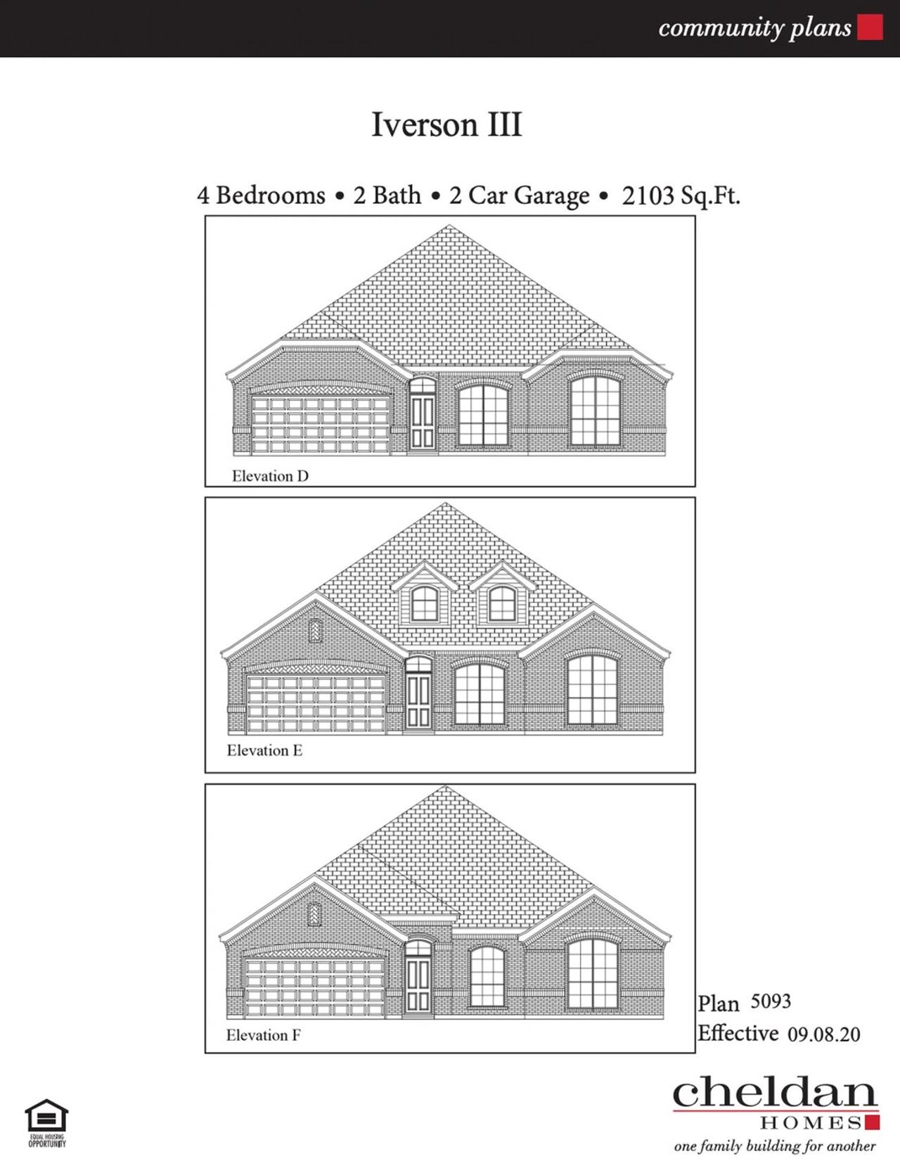 Representative rendering of the exterior for the Iverson III by Cheldan Homes (Image 2).