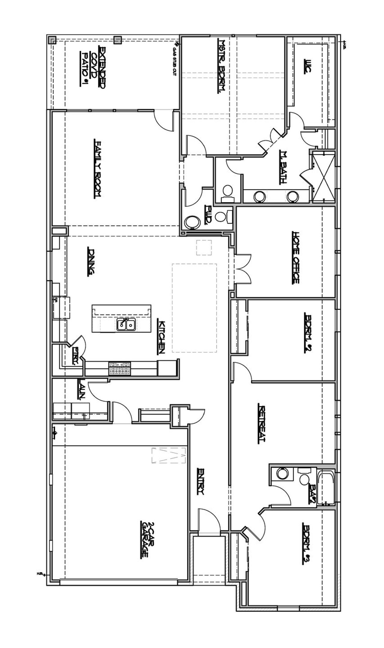2D floor plan layout of this home in University Heights, Round Rock, TX (Image 2).