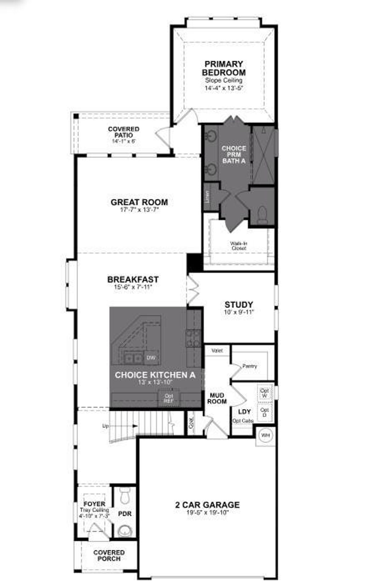 2D floor plan layout of this home in Jordan Ranch, Katy, TX (Image 2).