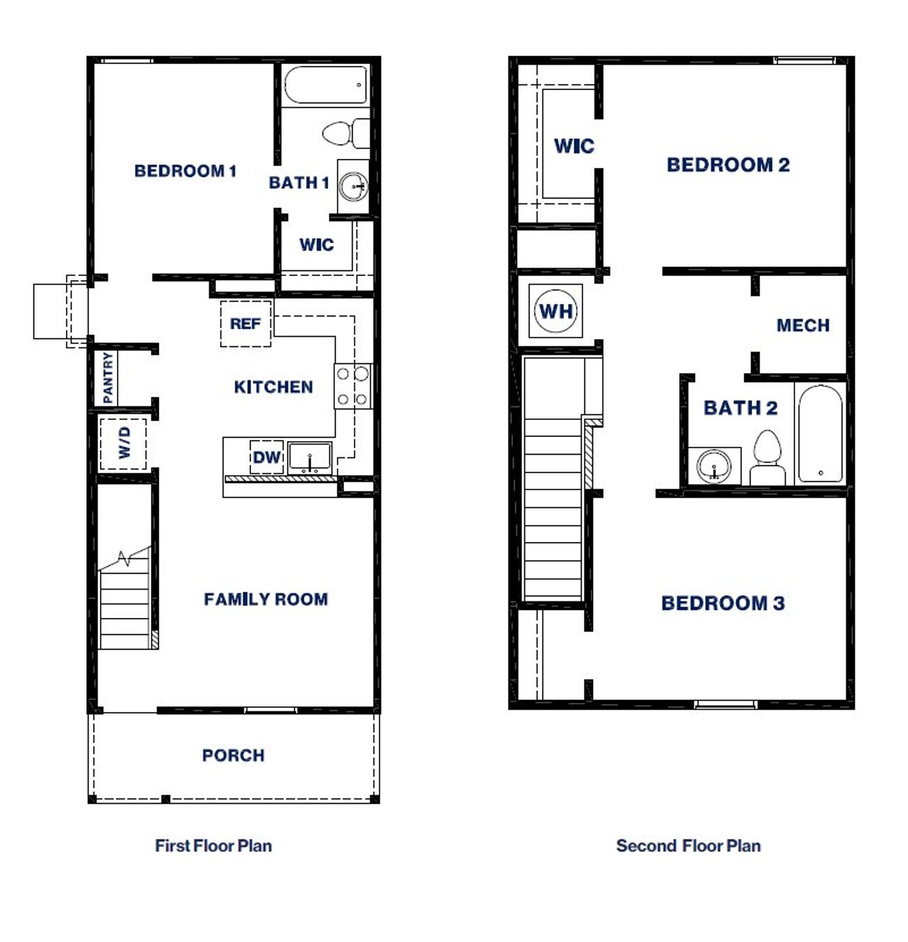 2D floor plan layout of this home in Gemini, Splendora, TX (Image 2).