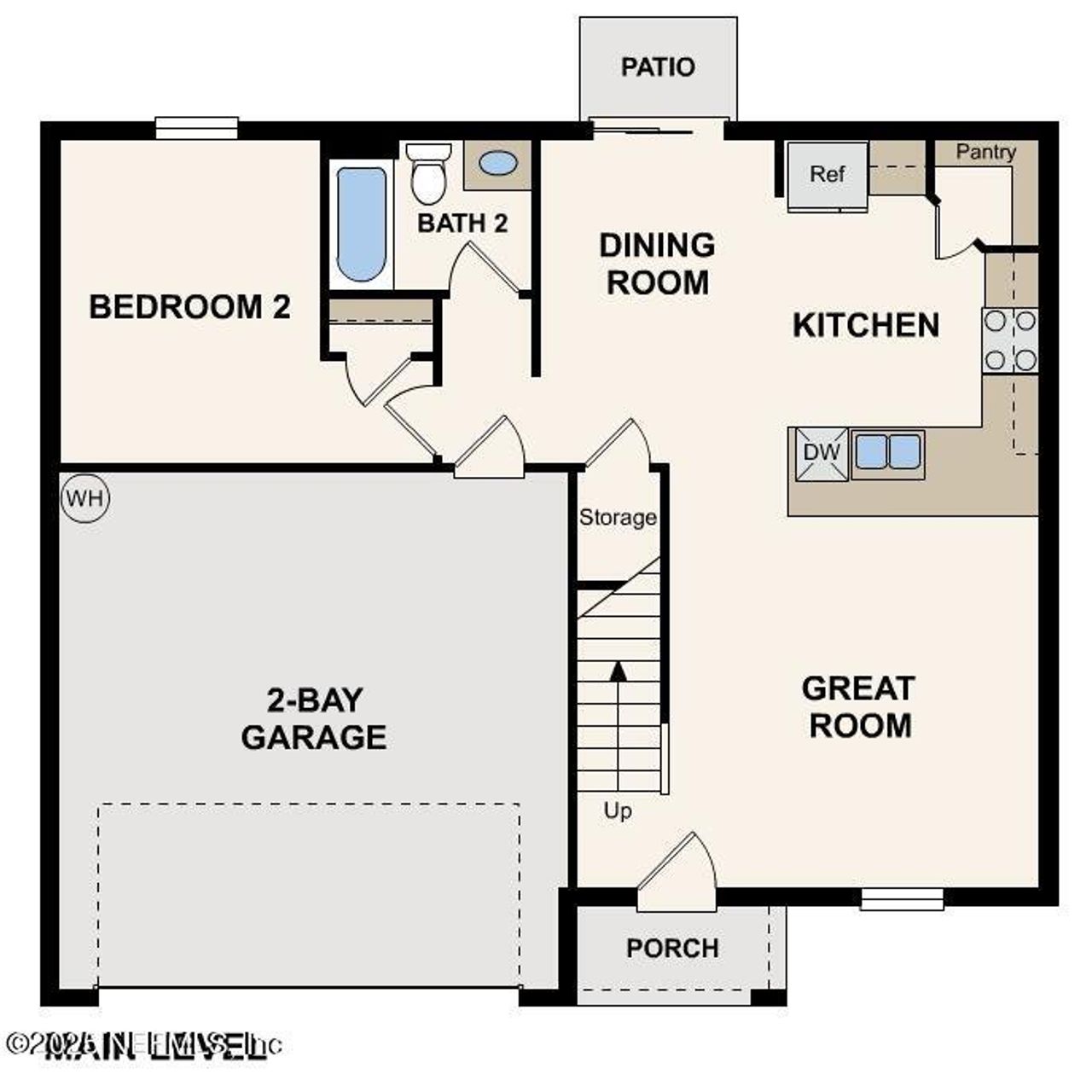 2D floor plan layout of this home in River Hill, Welaka, FL (Image 2). 2D floor plan layout of this home in River Hill, Welaka, FL (Image 2).