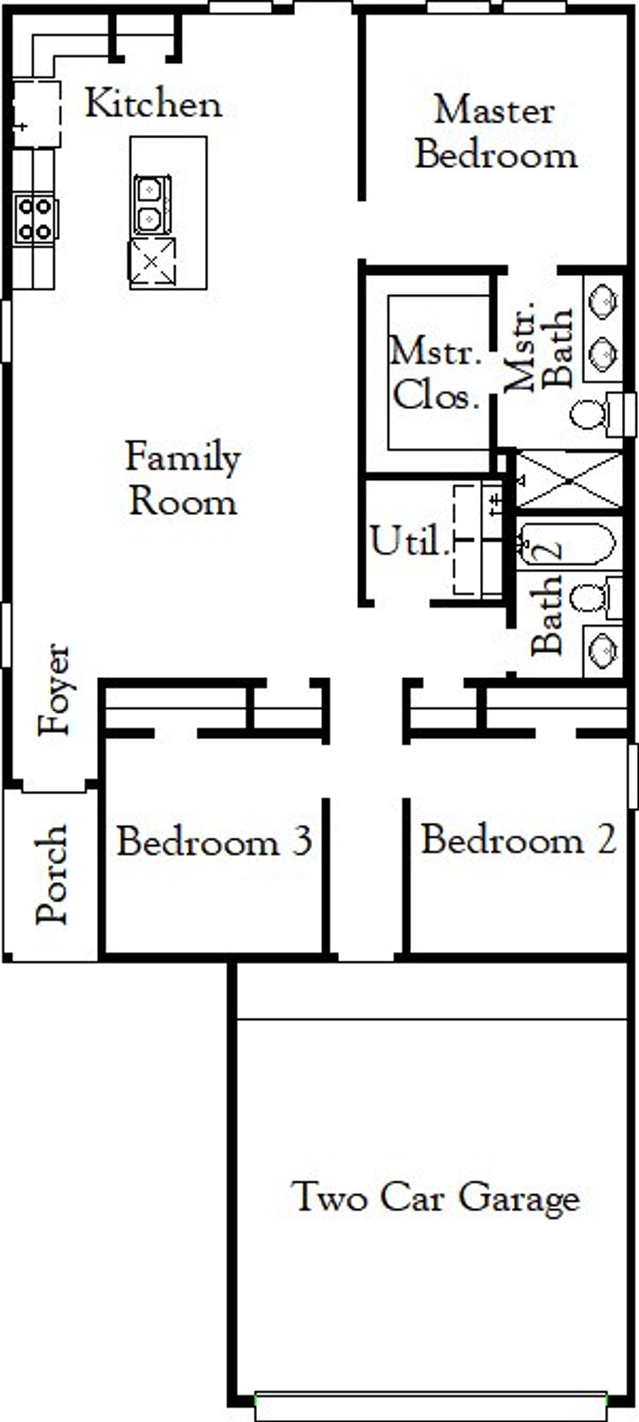 2D floor plan layout of this home in Heartland, Heartland, TX (Image 2).