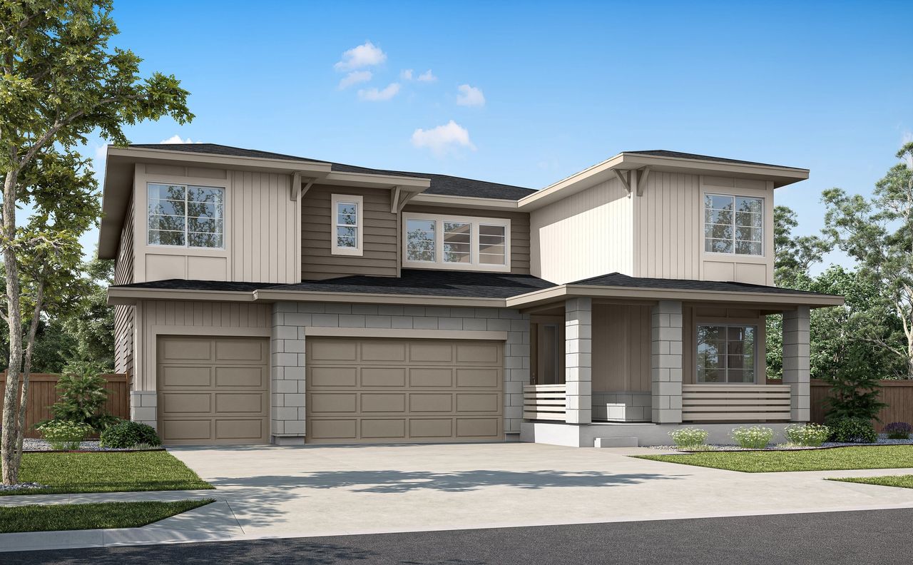 Representative exterior photo of a completed home built from the The Calloway by Tri Pointe Homes in Cordovan, Firestone, CO (Image 2).