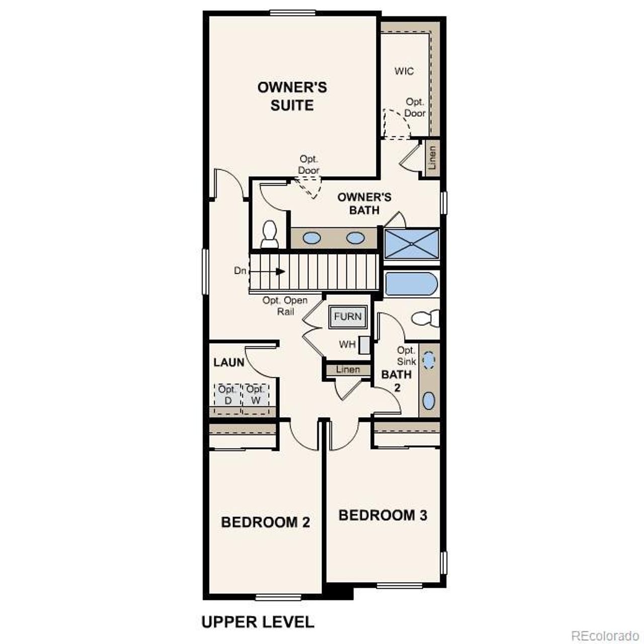 2D floor plan layout of this home in The Boulevard I Collection at Windler, Aurora, CO (Image 2). 2D floor plan layout of this home in The Boulevard I Collection at Windler, Aurora, CO (Image 2).
