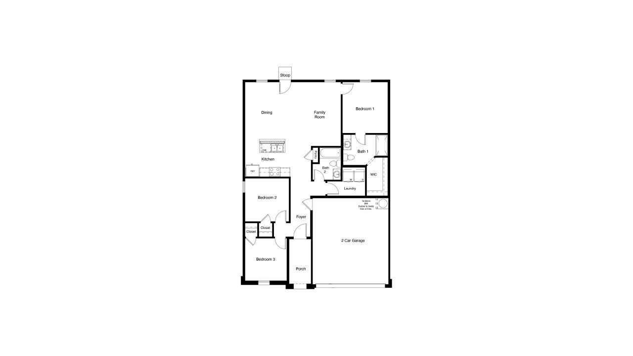 2D floor plan layout of this home in Lonestar at Liberty Trails, Fort Worth, TX (Image 2).