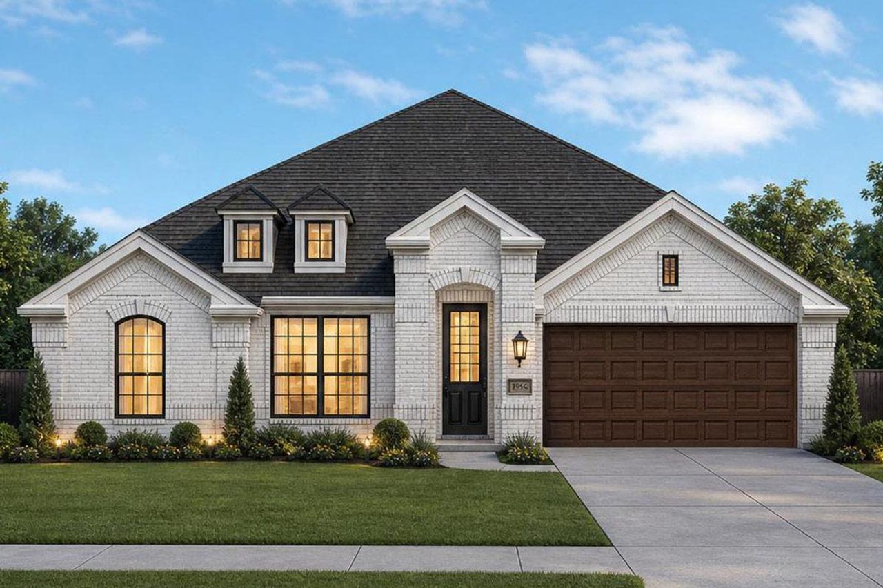 Representative exterior photo of a completed home built from the Artesia - Executive Platinum by Grand Homes in Monterra, Fate, TX (Image 2).