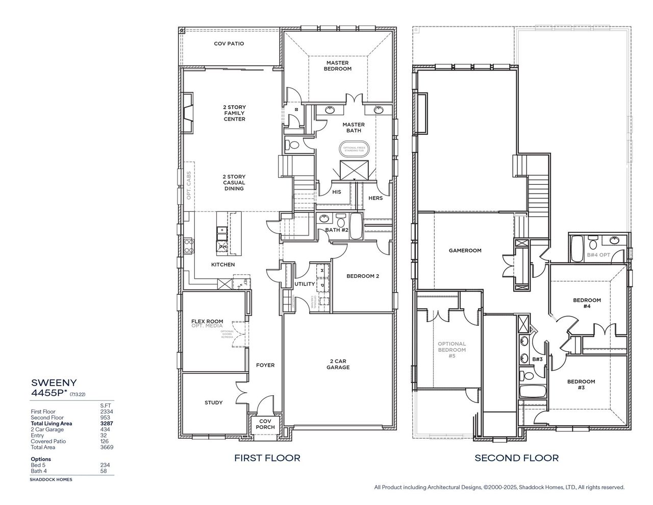 2D floor plan layout of this home in Fields - 50' Lots, Frisco, TX (Image 2).