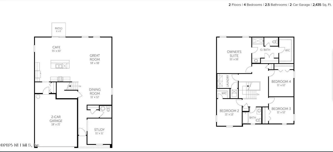 2D floor plan layout of this home in Wilford Oaks, Orange Park, FL (Image 2).