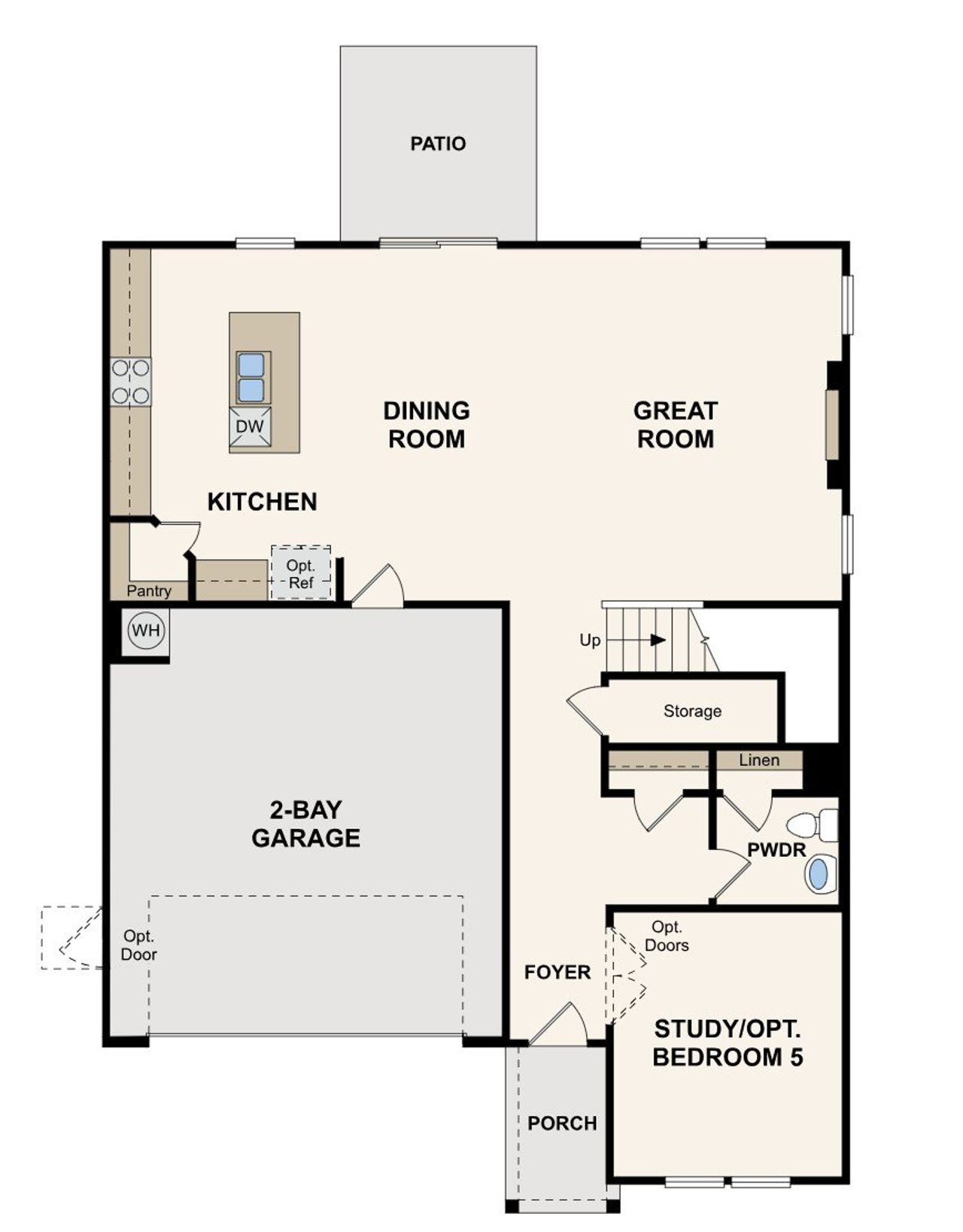 2D floor plan layout of this home in Belleview Manor, Fairburn, GA (Image 2).