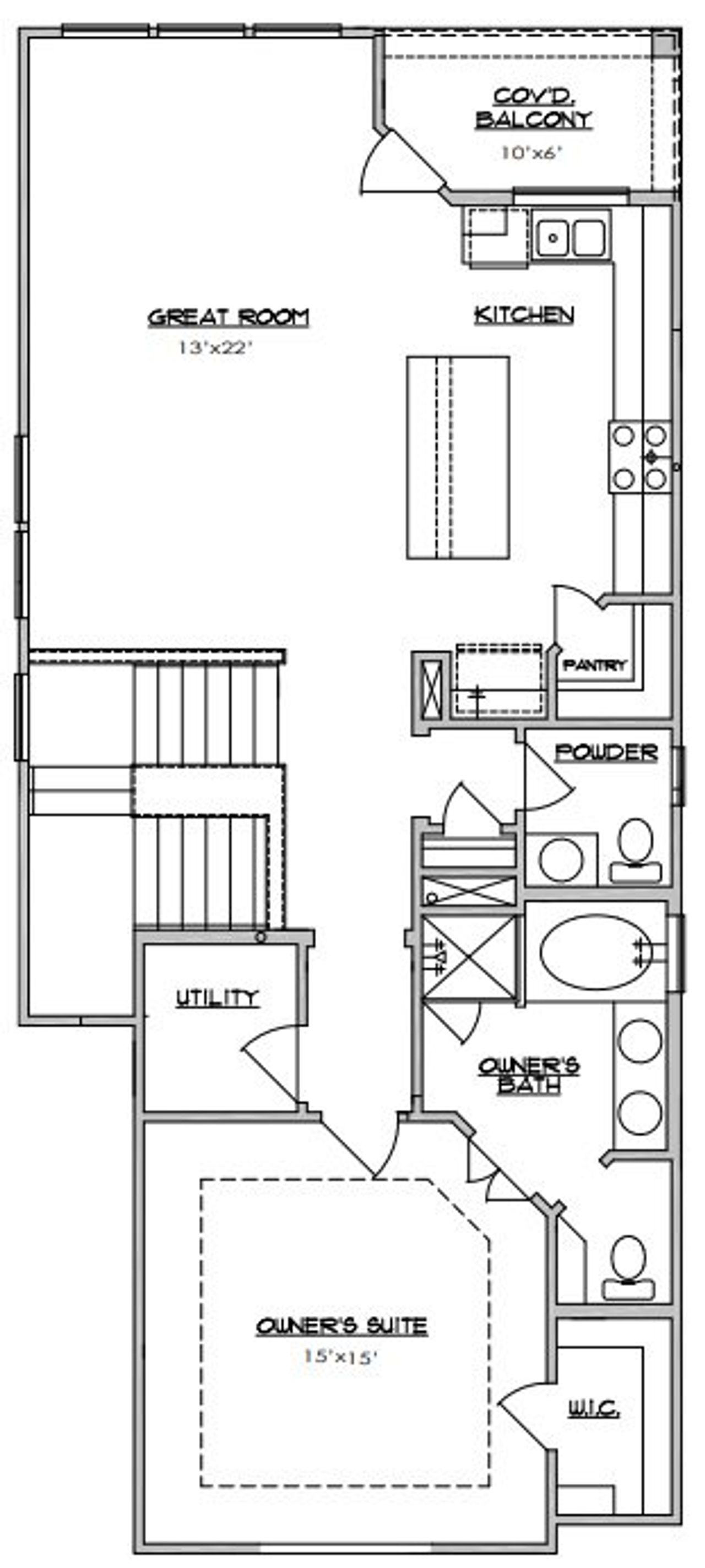 2D floor plan layout for the Beverly by Century Communities in Park Hill Villas, Stafford, TX (Image 2). 2D floor plan layout for the Beverly by Century Communities in Park Hill Villas, Stafford, TX (Image 2).