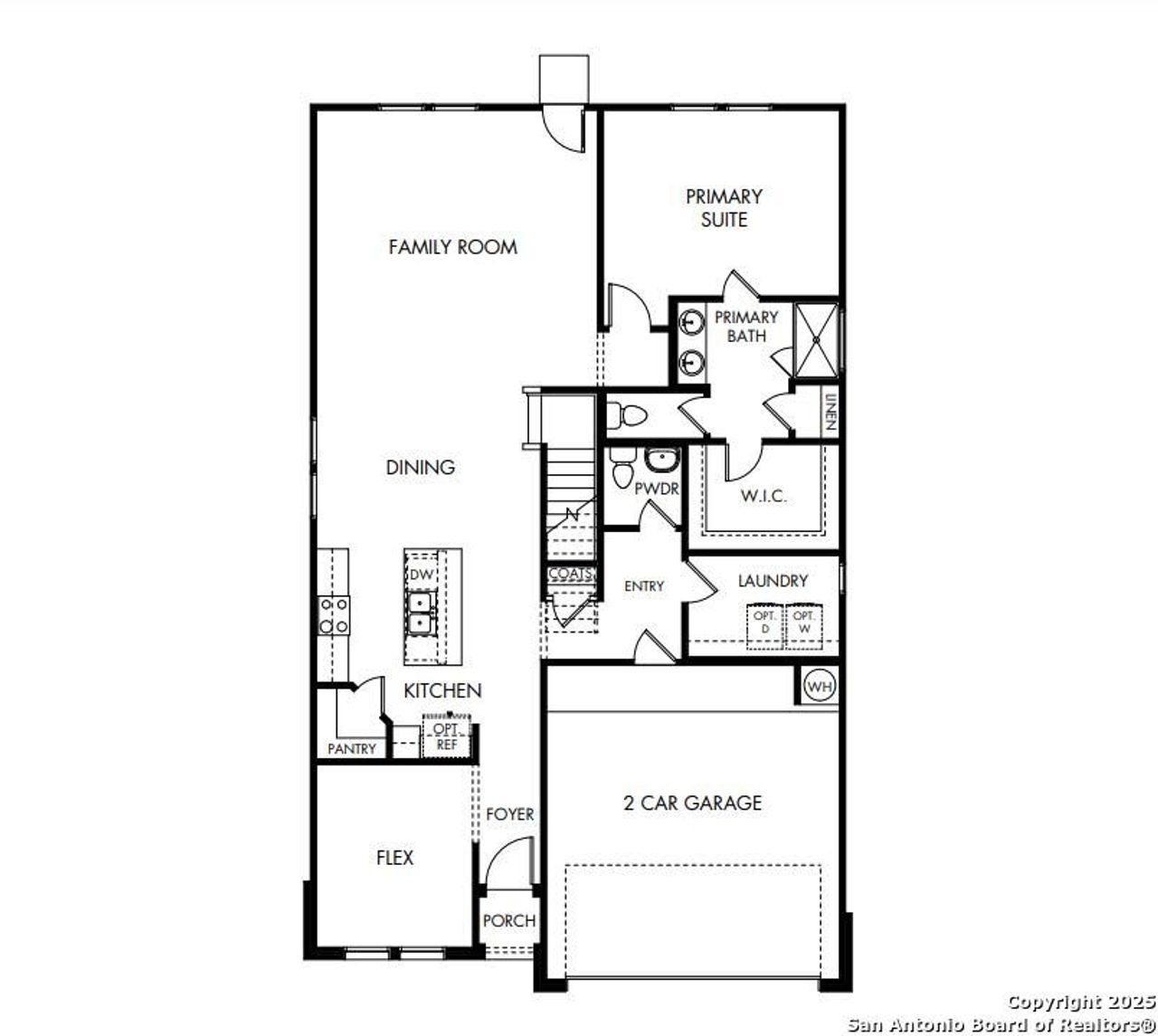 2D floor plan layout of this home in Legendary Trails - Premier Series, Cibolo, TX (Image 2).