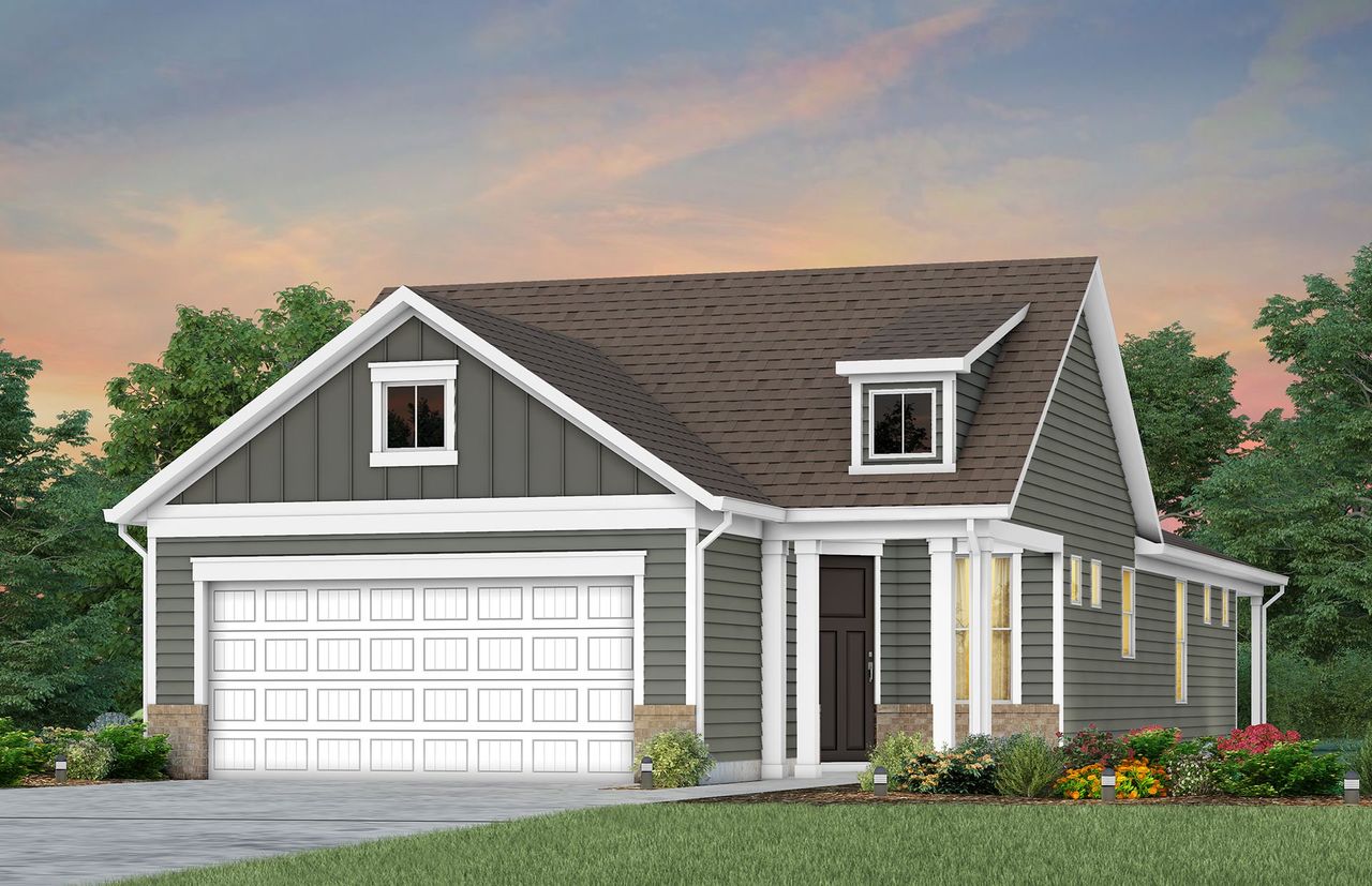 Front exterior of a new home in Del Webb Southern Harmony, Murfreesboro, TN, highlighting curb appeal (Image 2).