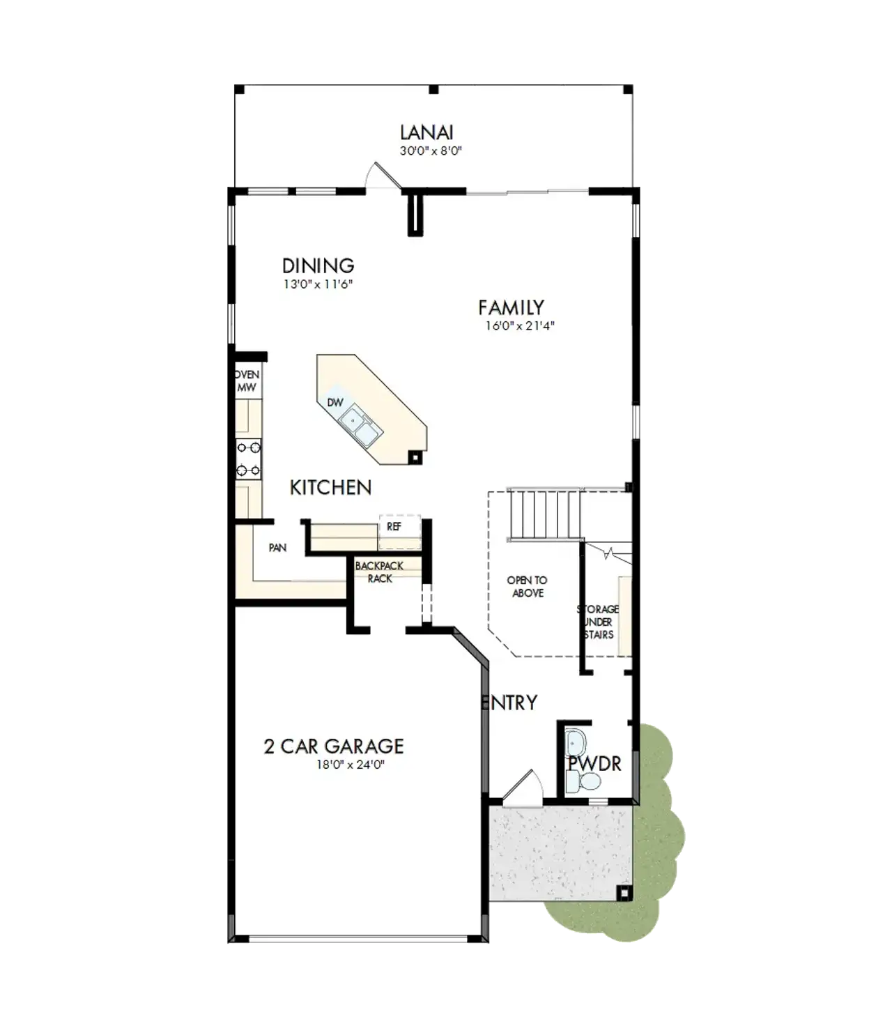 2D floor plan layout of this home in Evergreen Island at Silverleaf - Executive Collection, St. Augustine, FL (Image 2).