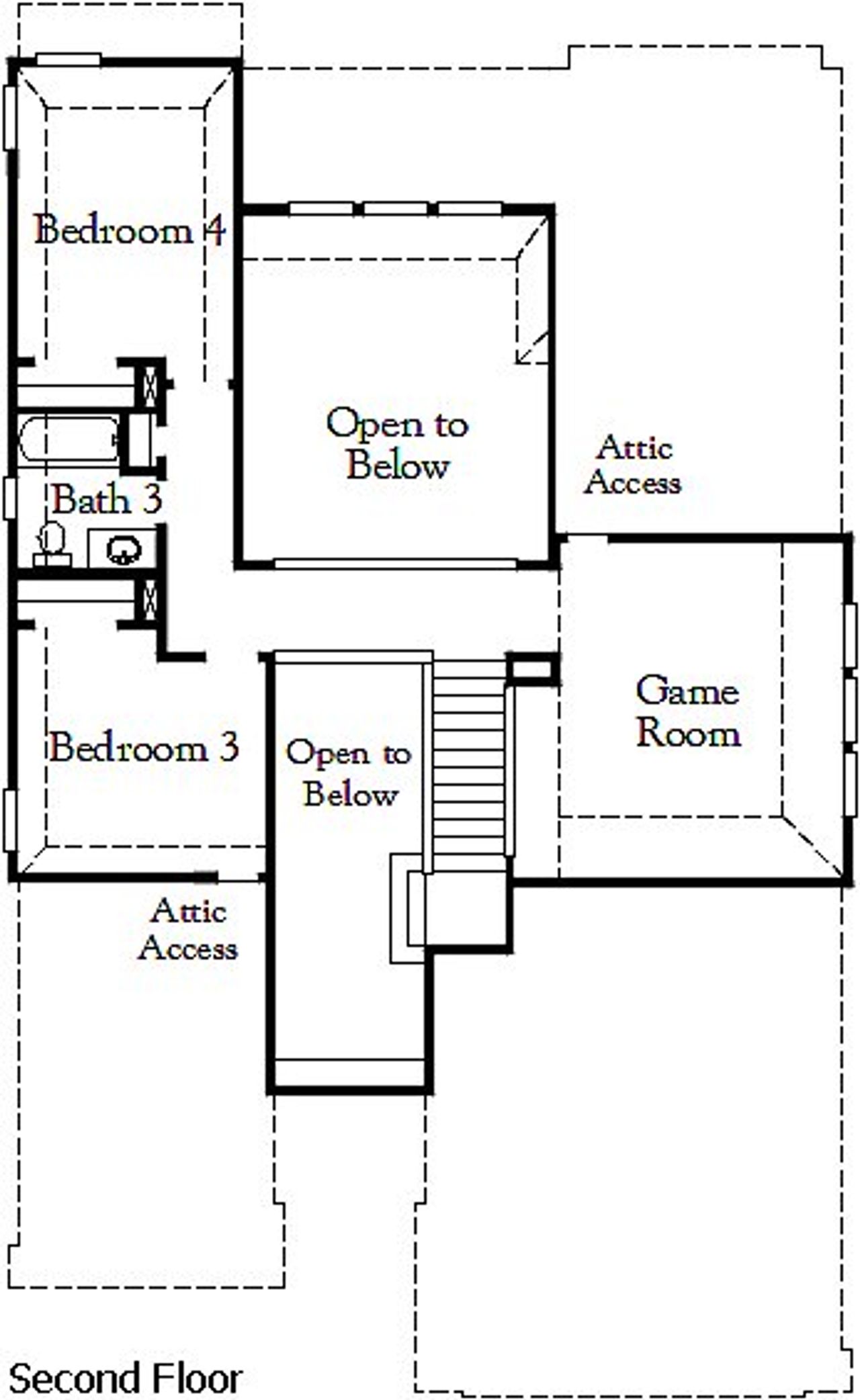2D floor plan layout for the Goodrich (2493-CV-40) by Coventry Homes in Homestead, Schertz, TX (Image 2).