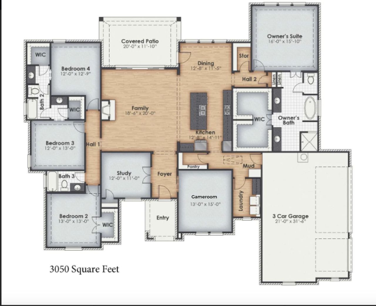 2D floor plan layout of this home in Aledo Heights - Aledo ISD, Aledo, TX (Image 2). 2D floor plan layout of this home in Aledo Heights - Aledo ISD, Aledo, TX (Image 2).