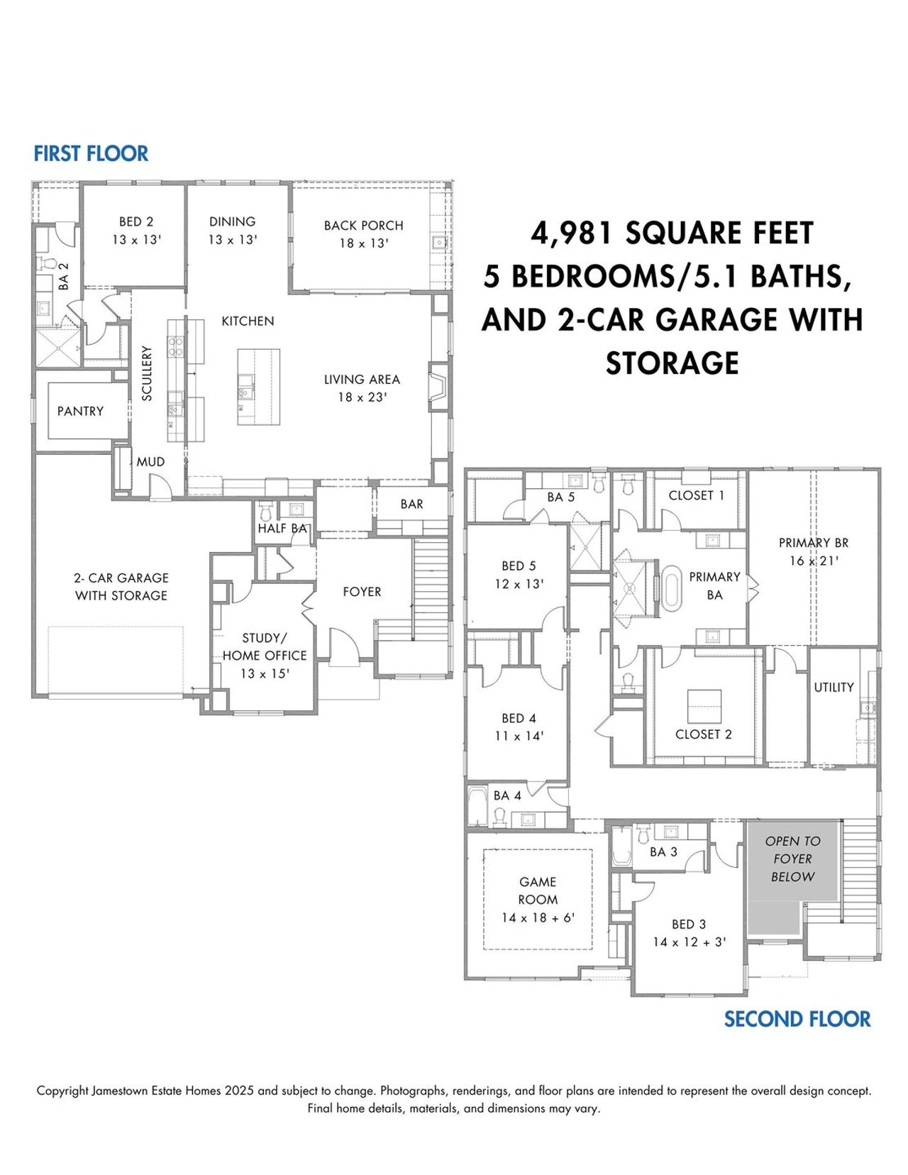 2D floor plan layout of this home in Garden Oaks and Oak Forest, Houston, TX (Image 2).