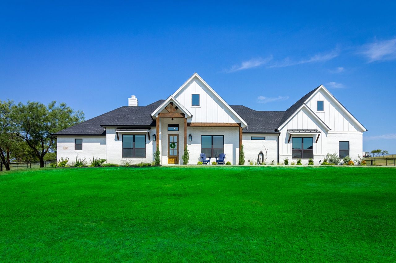 Representative exterior photo of a completed home built from the The Maravilla by Remington Custom Homes in Bella Crossing, Benbrook, TX (Image 2). Representative exterior photo of a completed home built from the The Maravilla by Remington Custom Homes in Bella Crossing, Benbrook, TX (Image 2).