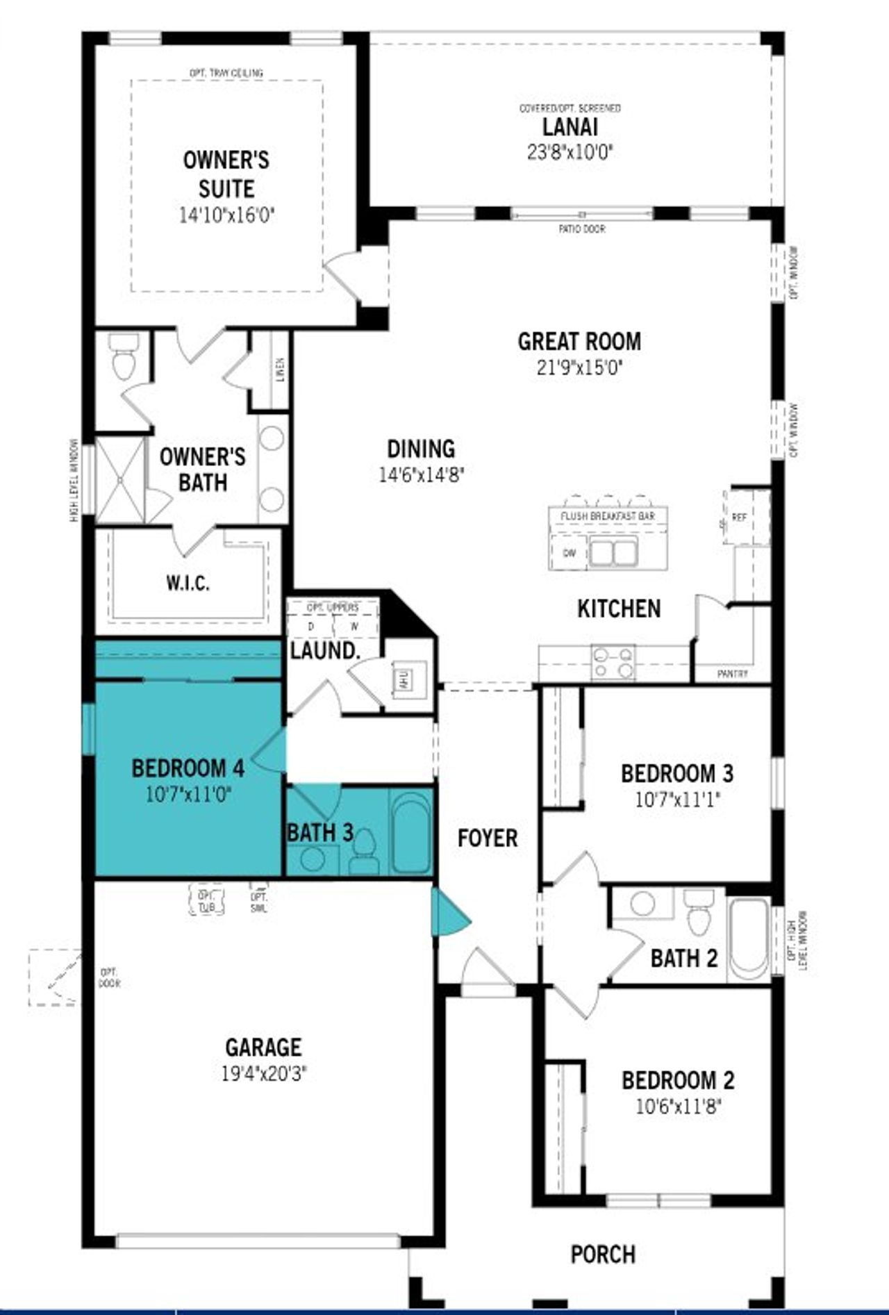 2D floor plan layout of this home in Sunstone Lakeside at Wellen Park, Venice, FL (Image 2). 2D floor plan layout of this home in Sunstone Lakeside at Wellen Park, Venice, FL (Image 2).