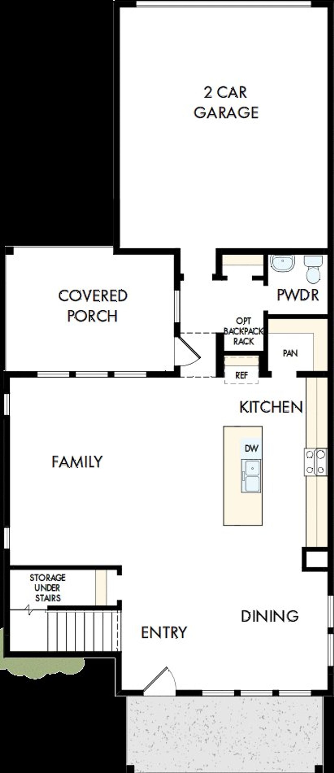 2D floor plan layout of this home in Heritage Green – The Classic Collection, Columbia, TN (Image 2).