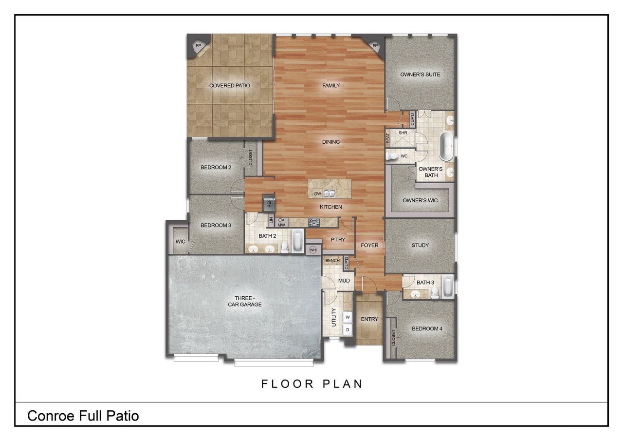 2D floor plan layout of this home in LeTara, Haslet, TX (Image 2). 2D floor plan layout of this home in LeTara, Haslet, TX (Image 2).
