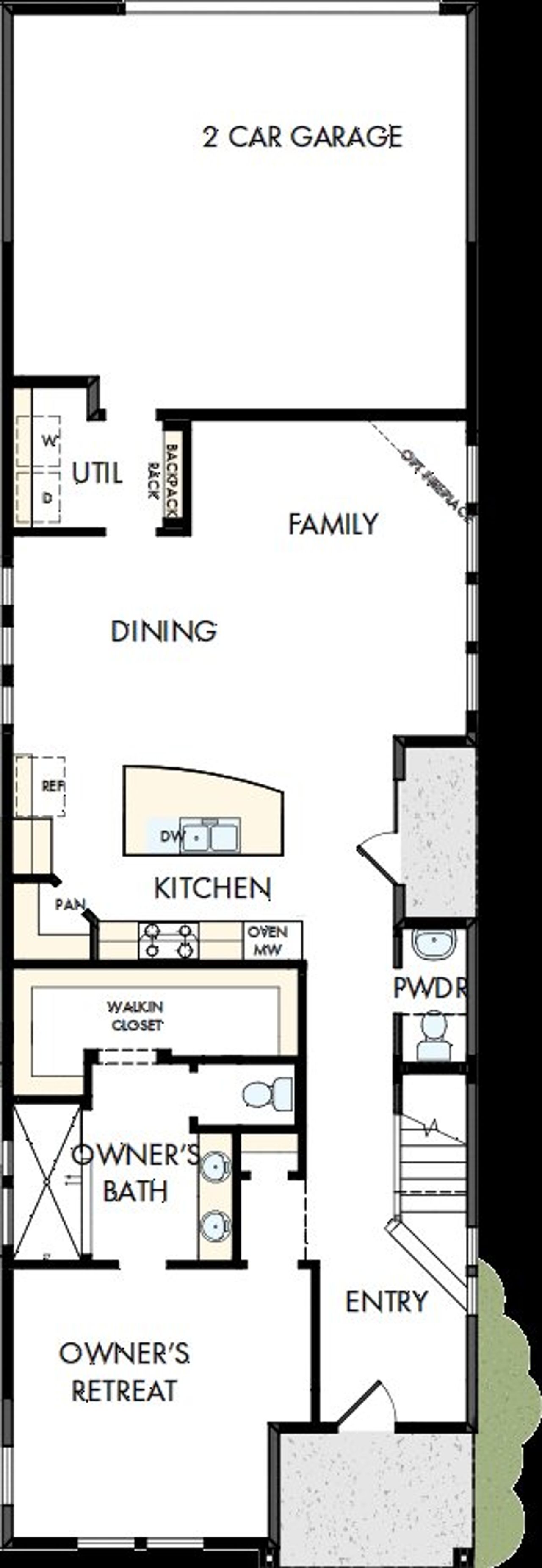 2D floor plan layout of this home in Karis - Cottage Series, Crowley, TX (Image 2).