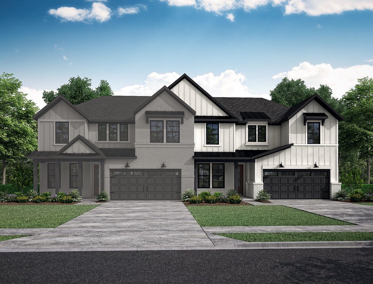 Representative exterior photo of a completed home built from the Prosperity by Beazer Homes in Meridiana, Iowa Colony, TX (Image 2). Representative exterior photo of a completed home built from the Prosperity by Beazer Homes in Meridiana, Iowa Colony, TX (Image 2).