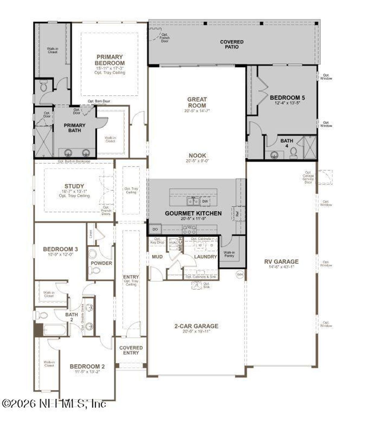 2D floor plan layout of this home in Brookestone, St. Augustine, FL (Image 2).