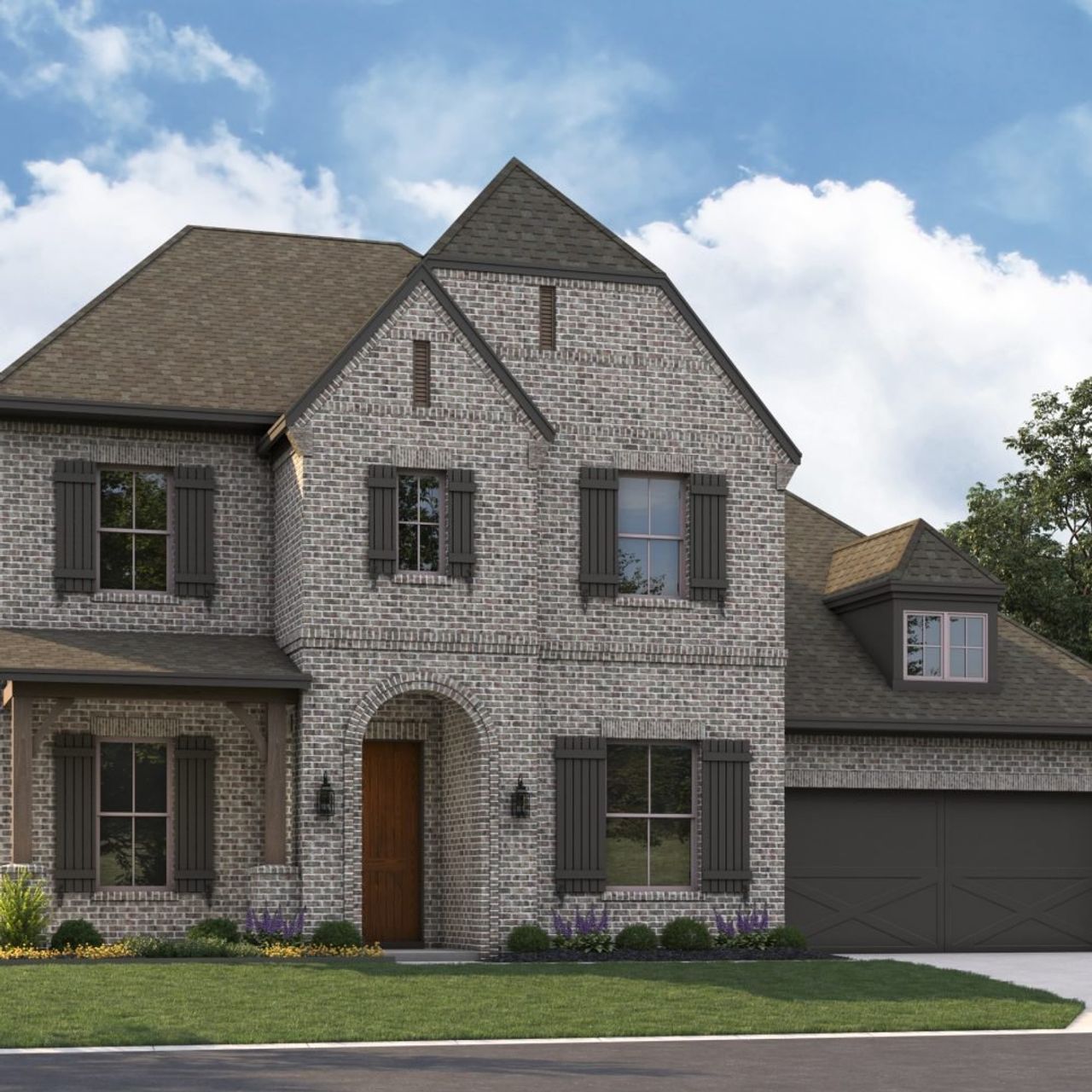 Front exterior of a new home in StarView, Prosper, TX, highlighting curb appeal (Image 2).