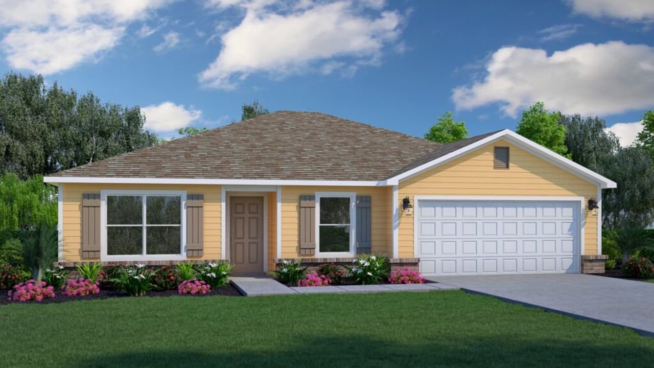 Representative exterior photo of a completed home built from the Franklin by Holiday Builders in Salt Creek At Mexico Beach, Mexico Beach, FL (Image 2). Representative exterior photo of a completed home built from the Franklin by Holiday Builders in Salt Creek At Mexico Beach, Mexico Beach, FL (Image 2).