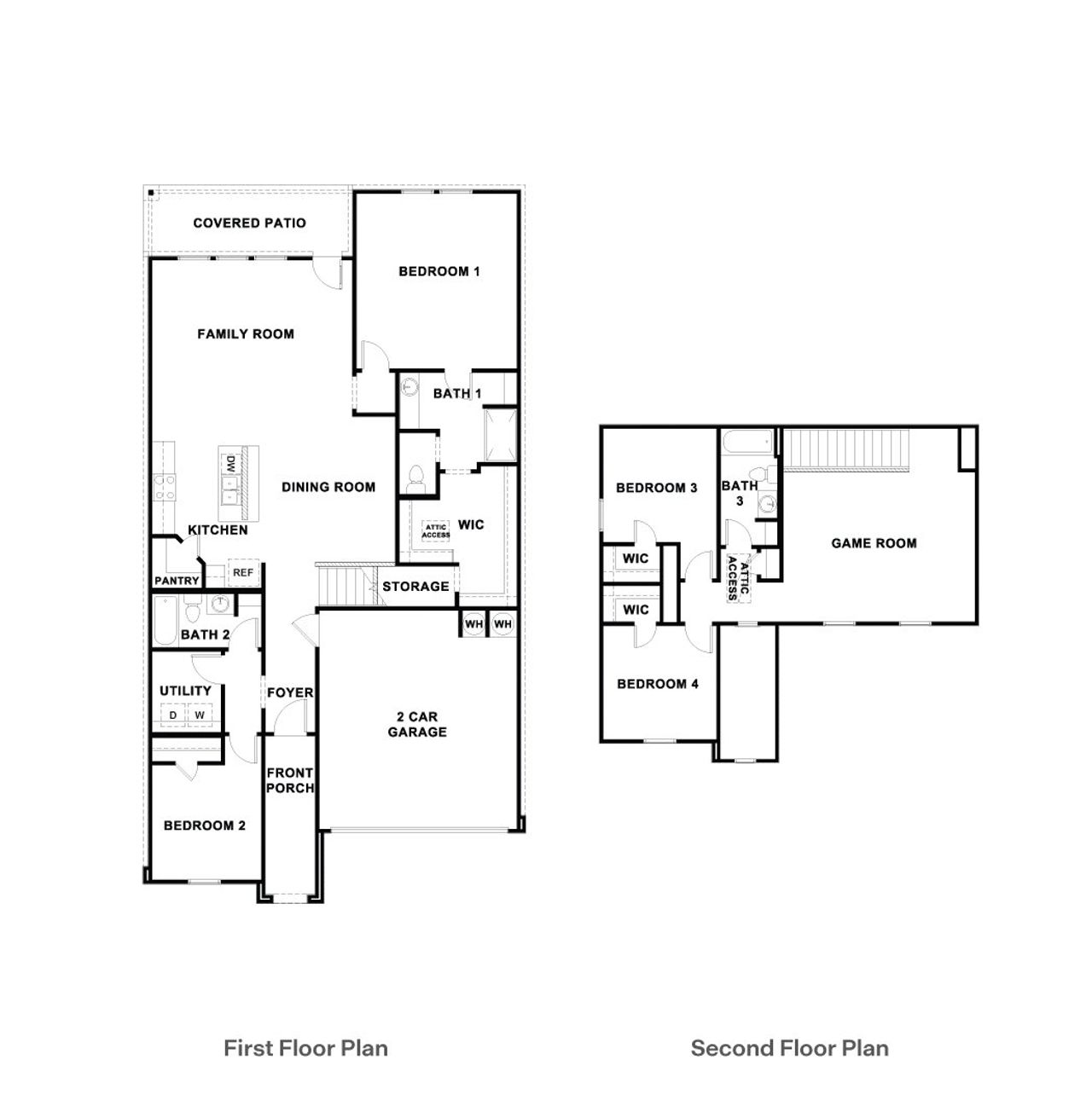 2D floor plan layout of this home in Valverde, Bastrop, TX (Image 2).