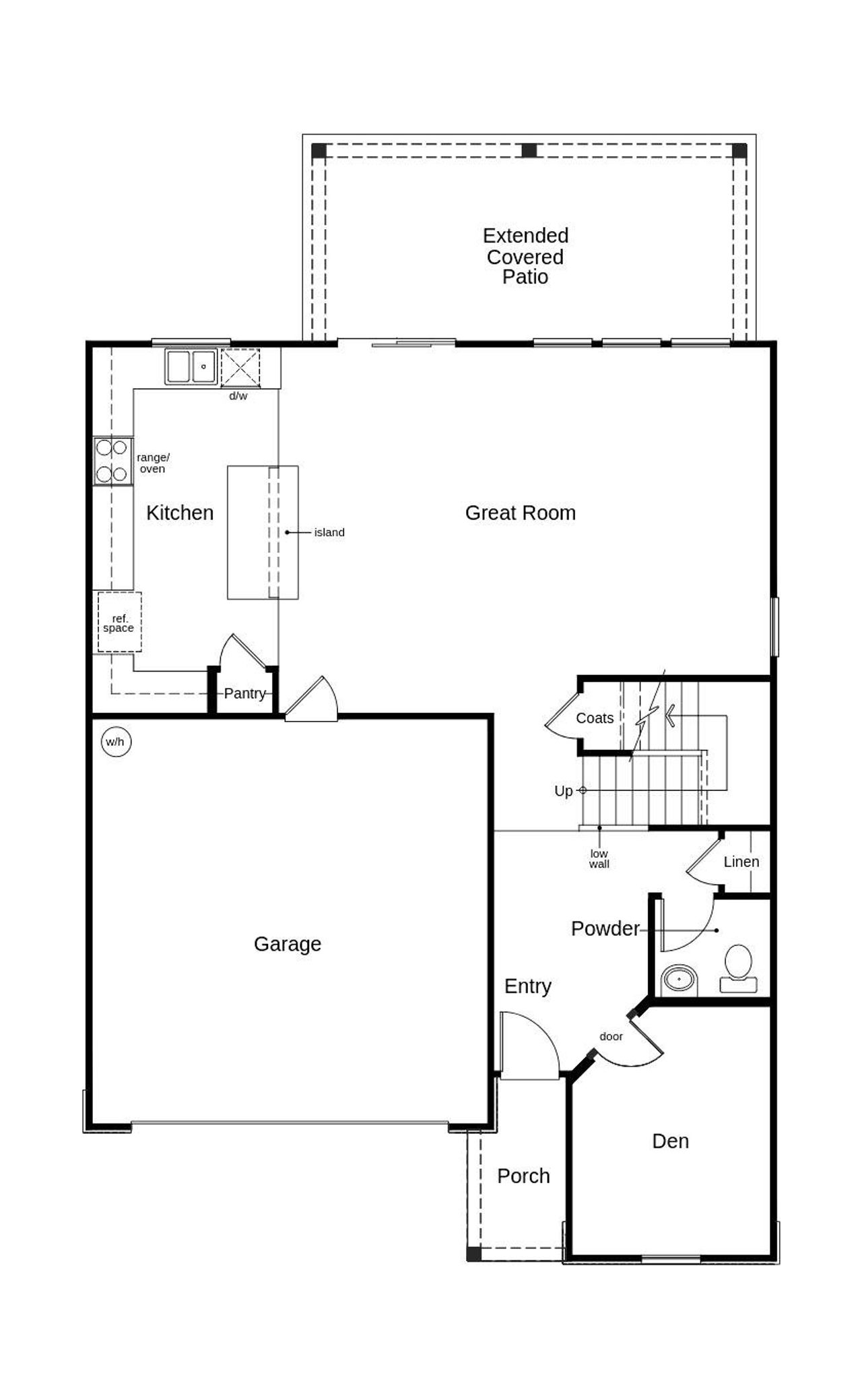 2D floor plan layout of this home in Whiteview Village, Palm Coast, FL (Image 2).