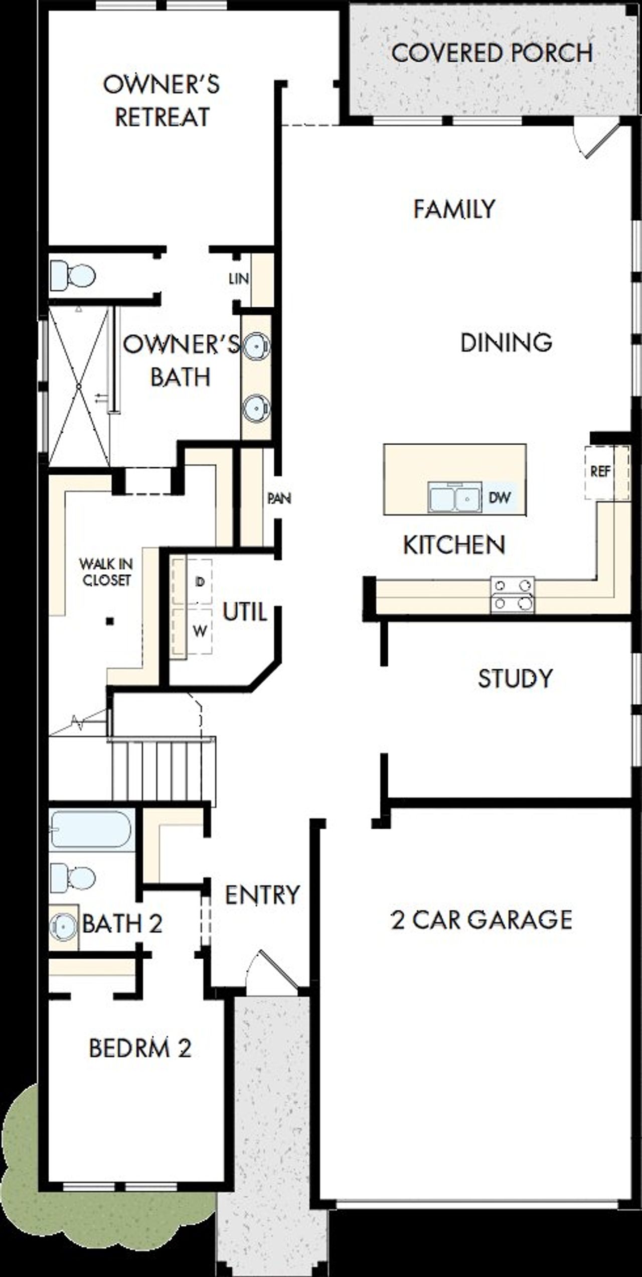 2D floor plan layout of this home in Briggs Ranch – Select Classic Series, San Antonio, TX (Image 2).