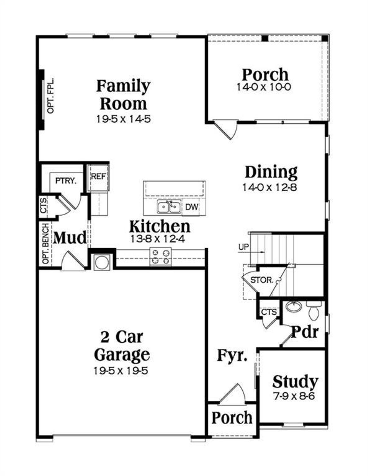 2D floor plan layout of this home in , Buford, GA (Image 2).