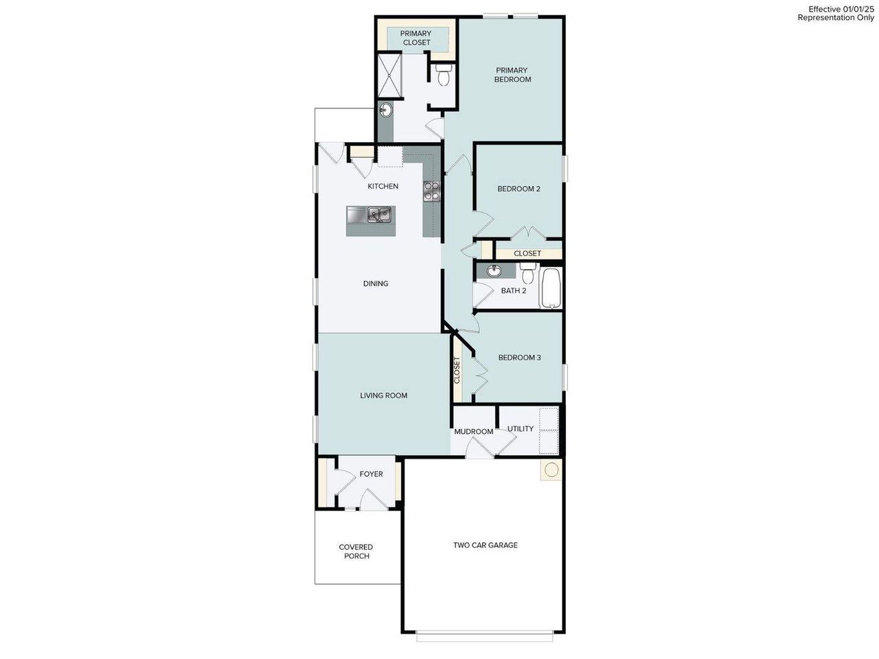 2D floor plan layout of this home in Cloverleaf, Austin, TX (Image 2).