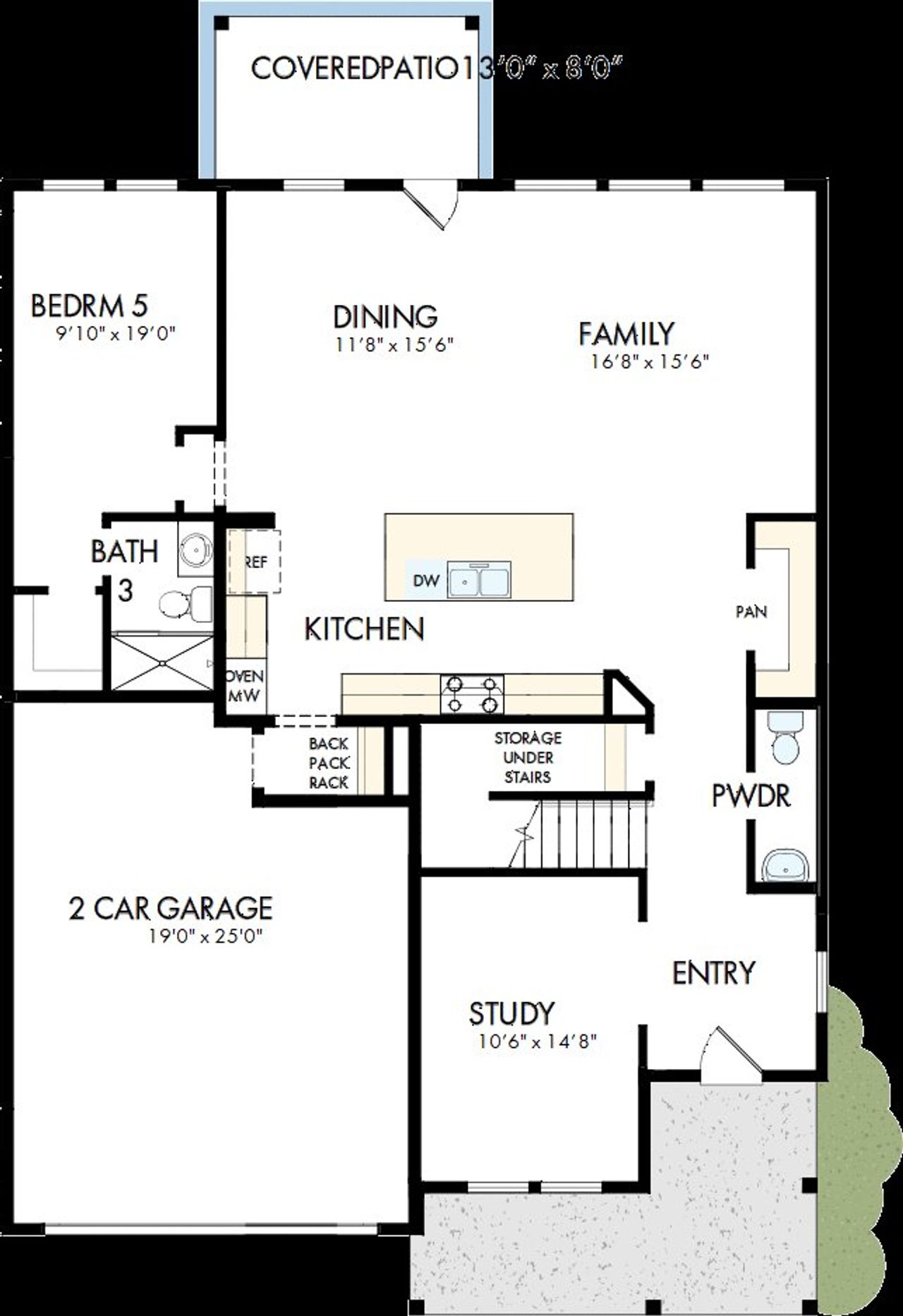 2D floor plan layout of this home in The Reserve at Cadia Village, Matthews, NC (Image 2).