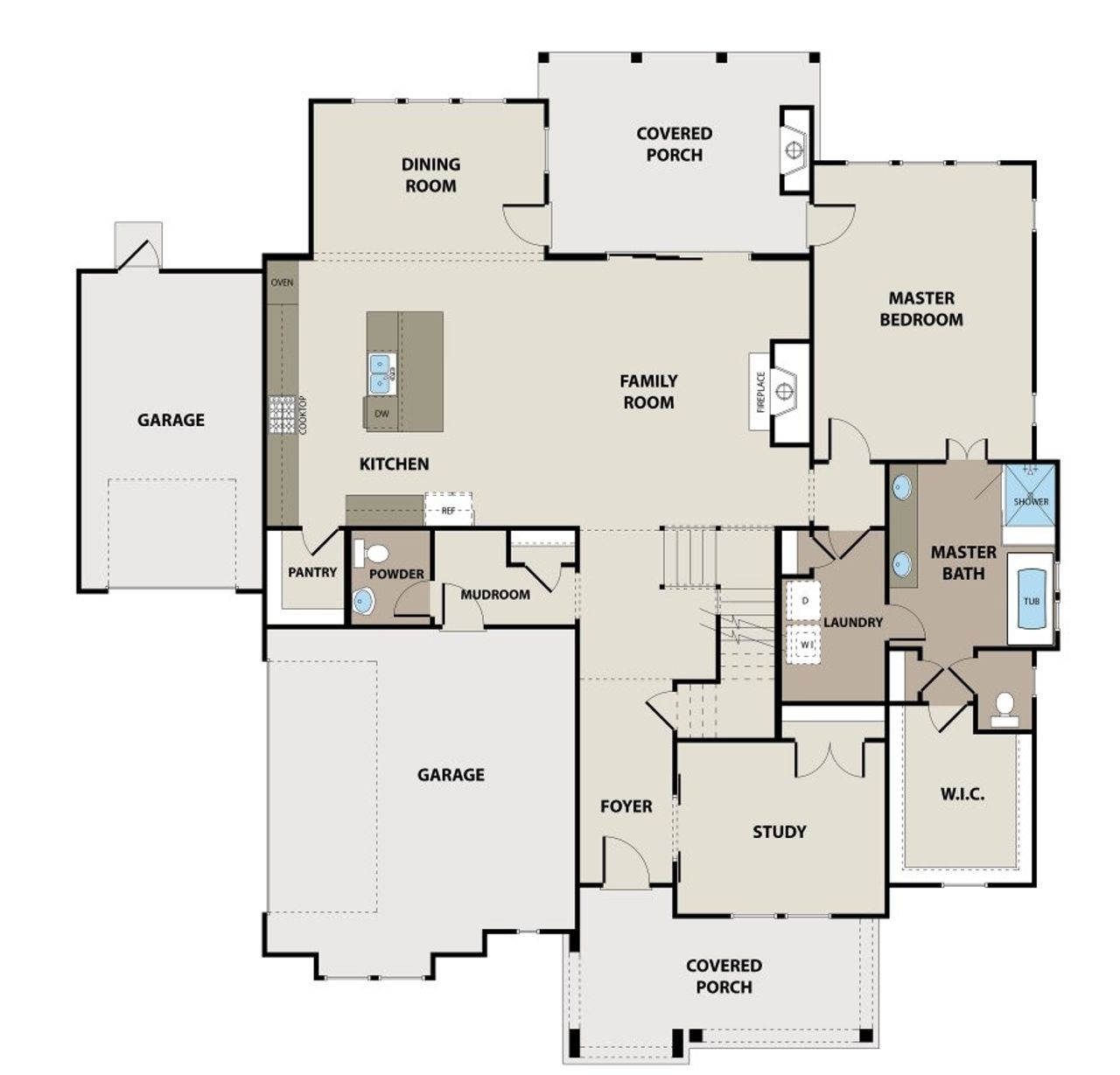 2D floor plan layout for the Abby by Peachtree Building Group in Town Farms, Sandy Springs, GA (Image 2). 2D floor plan layout for the Abby by Peachtree Building Group in Town Farms, Sandy Springs, GA (Image 2).