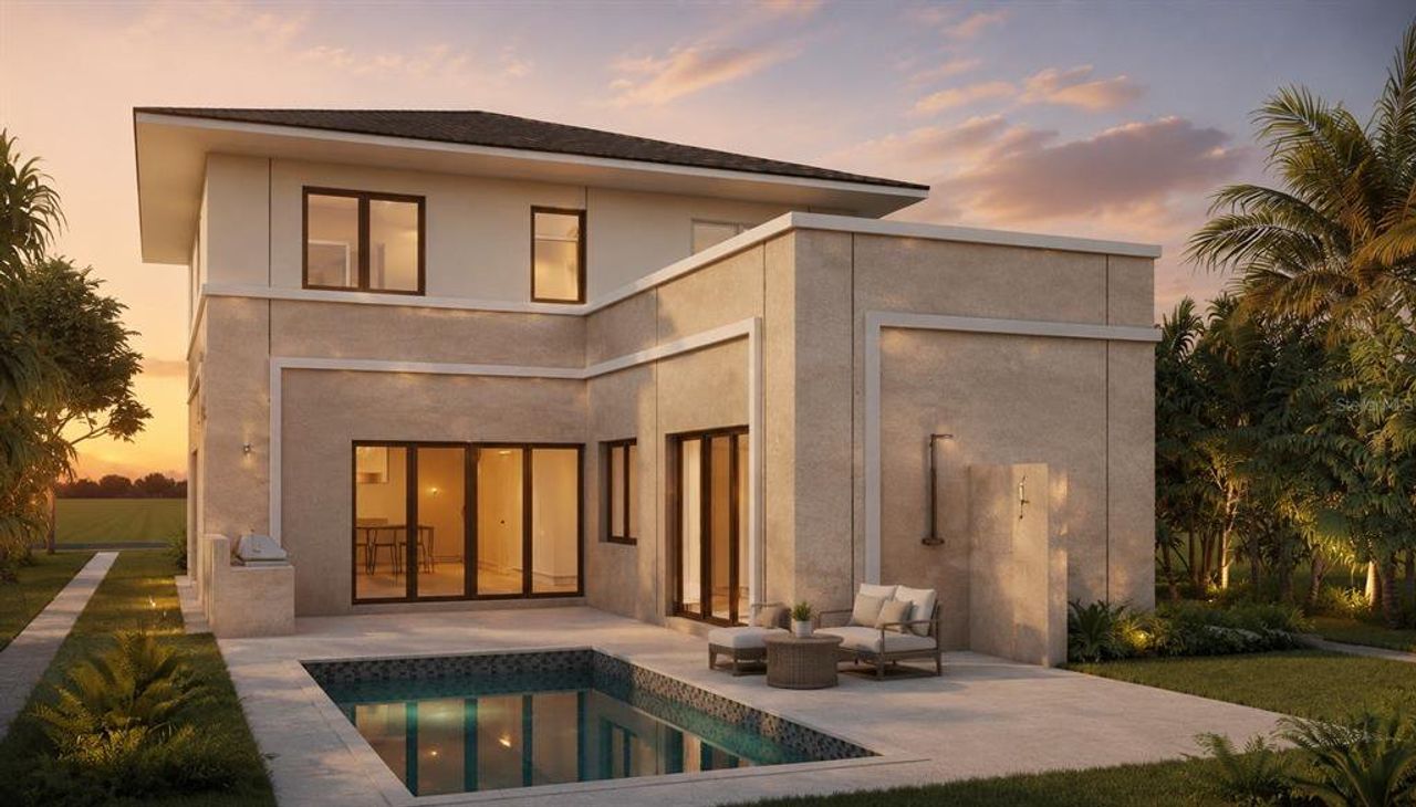 Exterior details and patio area of a home in , Sarasota (Image 2).